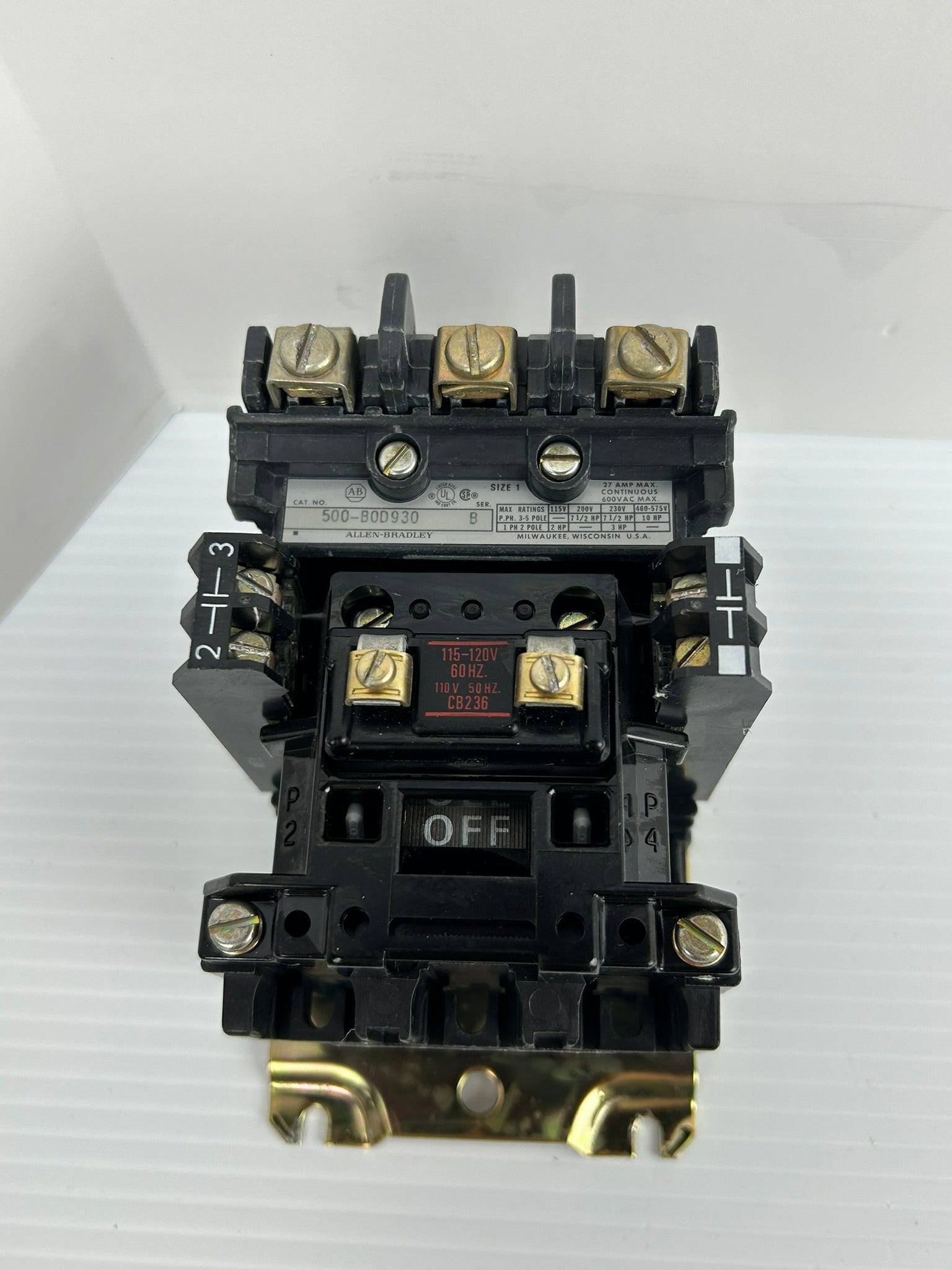 Allen-Bradley 500-B0D930 Contactor Series B With 595-A Aux. Contact Series B