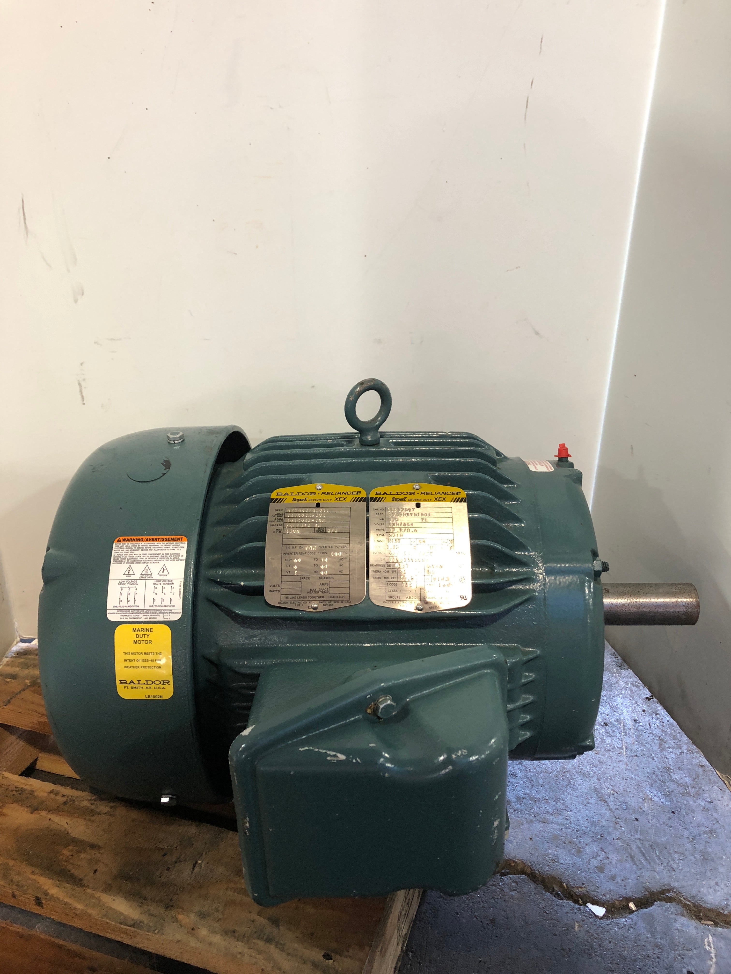 Baldor ECP3769T Super-E Serve Duty XEX Motor 7.5HP 3510/5400RPM 3PH