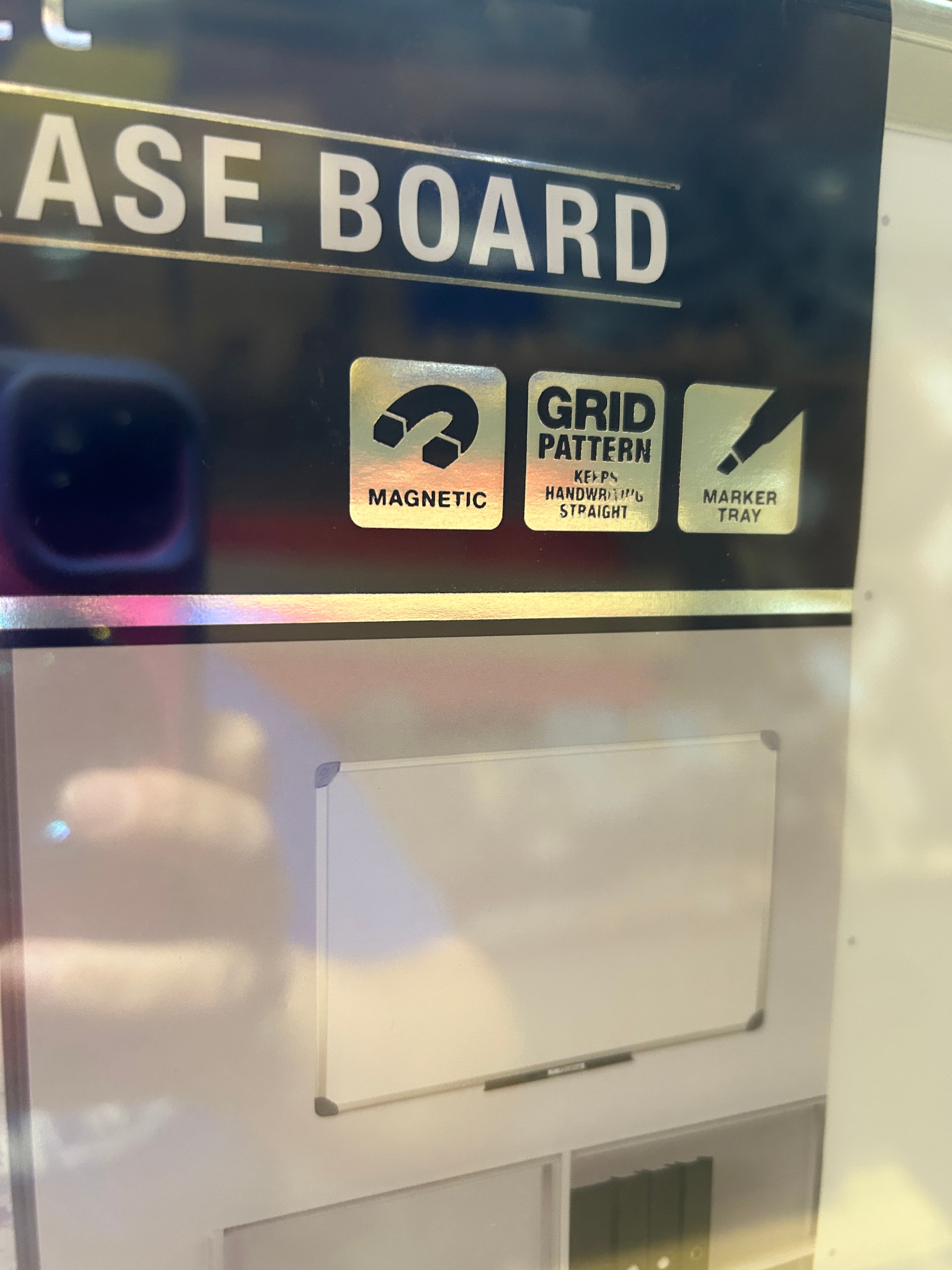 Magnetic Dry Erase White Board 24" x 36" with Markers, Magnets & Weekly Calendar