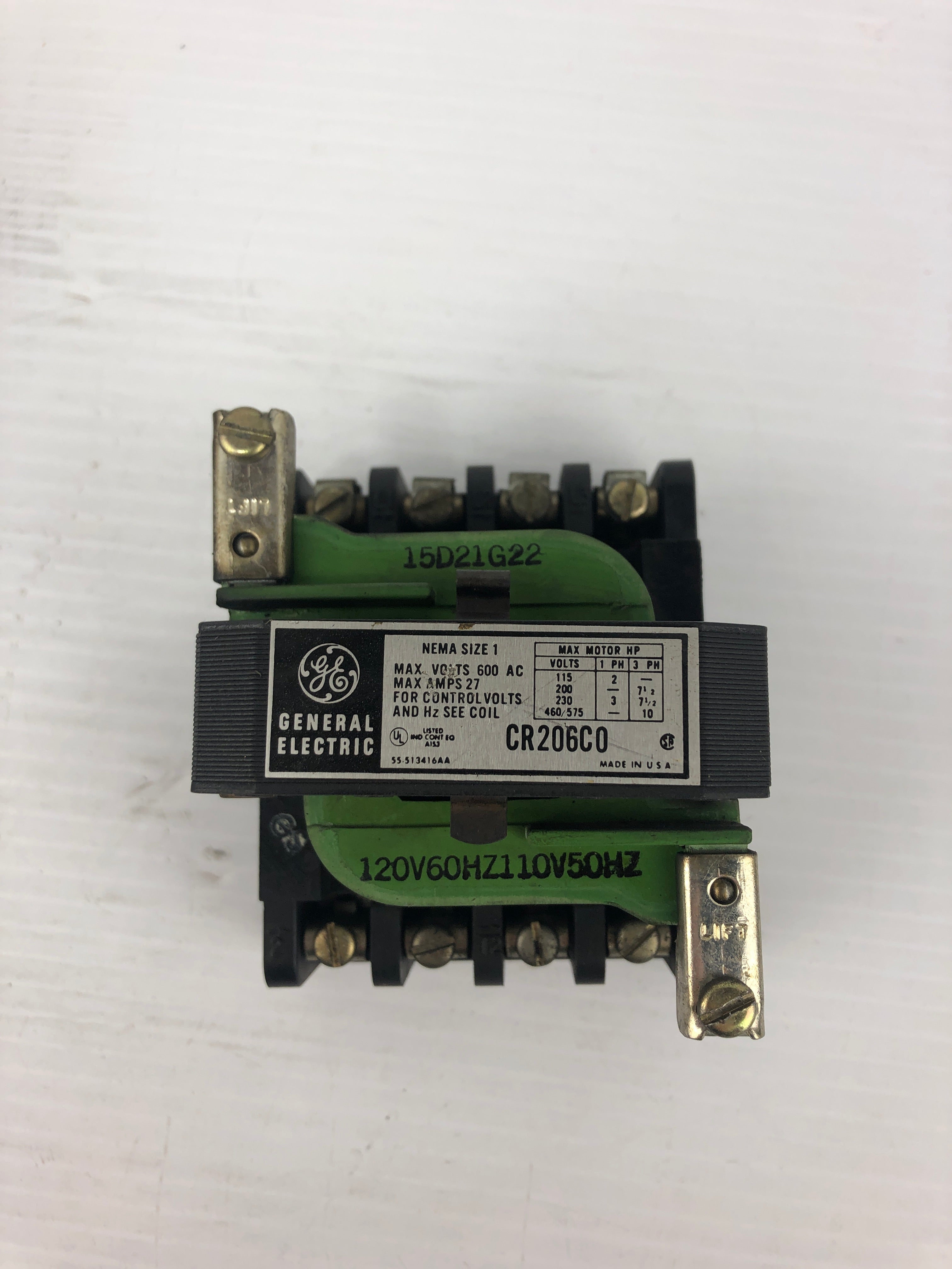 General Electric CR206C0 Motor Starter Size 1 600VAC 27A
