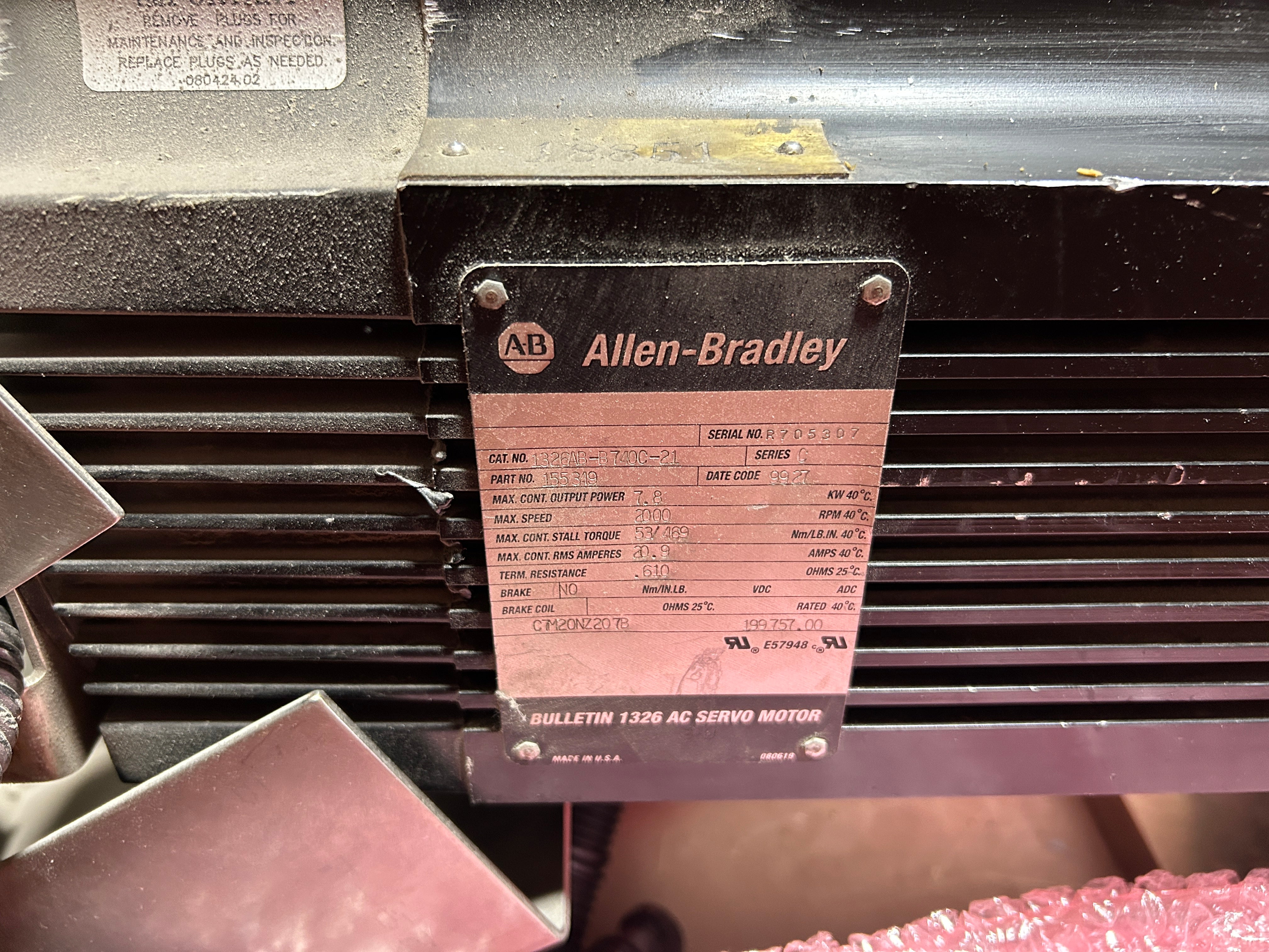 Helical Chop Head Film Chopper with Allen-Bradley 1326AB-B740C-21 AC Servo Motor