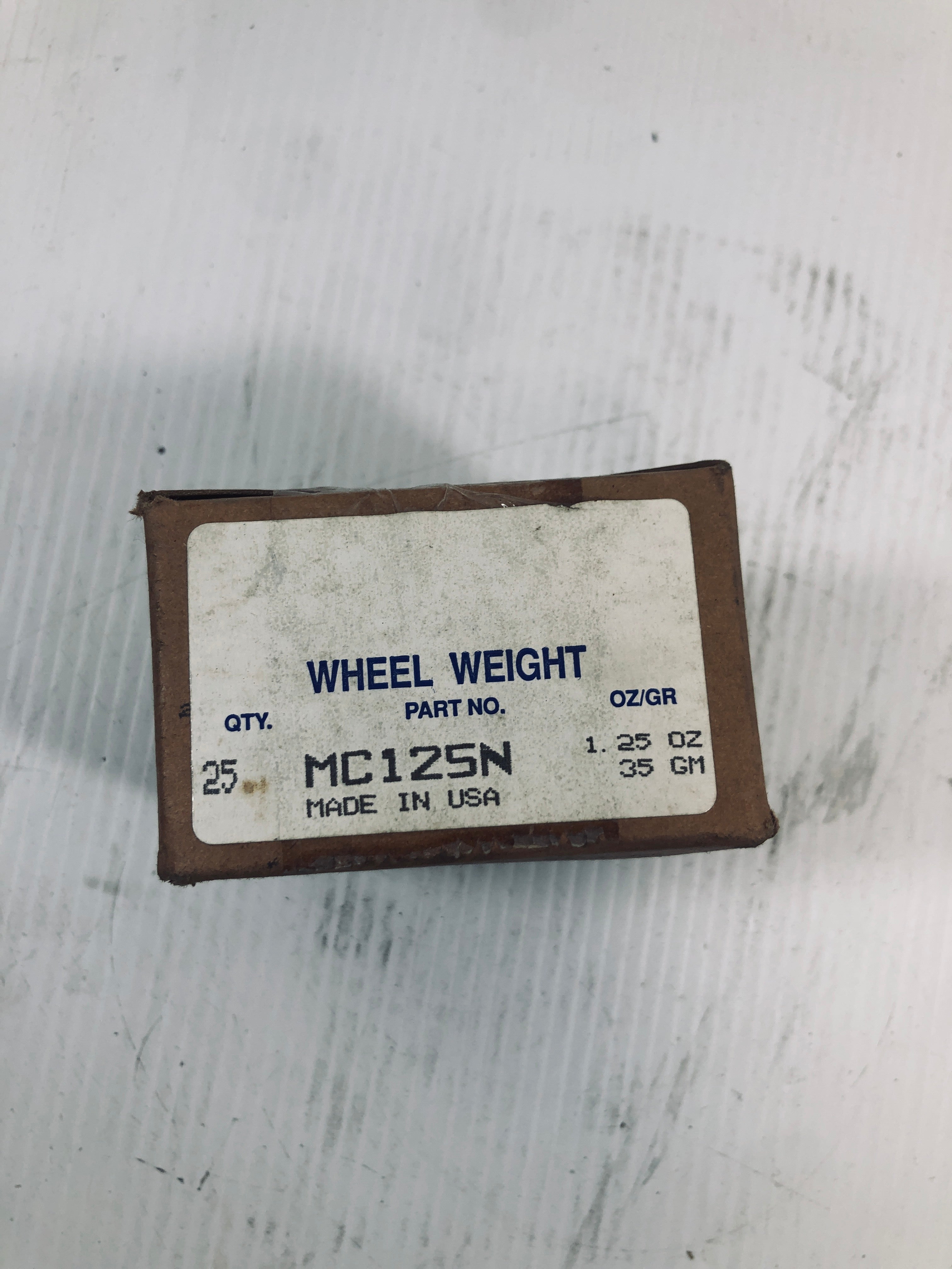 Perfect Wheel Weight MC125N Box of 25 1.25 Ounce 35 GM