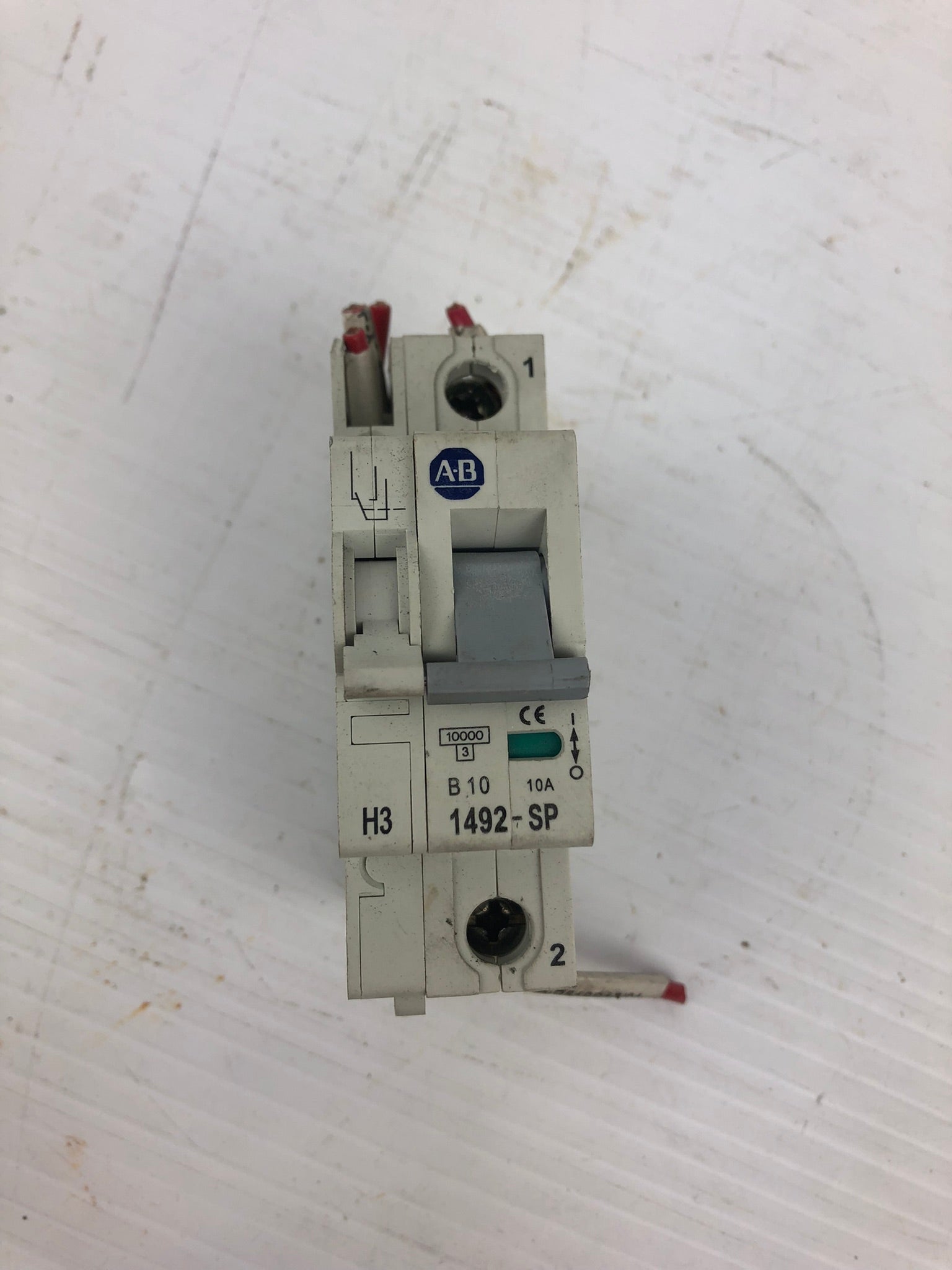 Allen-Bradley 1492-SP Circuit Breaker 1492-SP1B100 Series C 10A with 1492-ASPH3