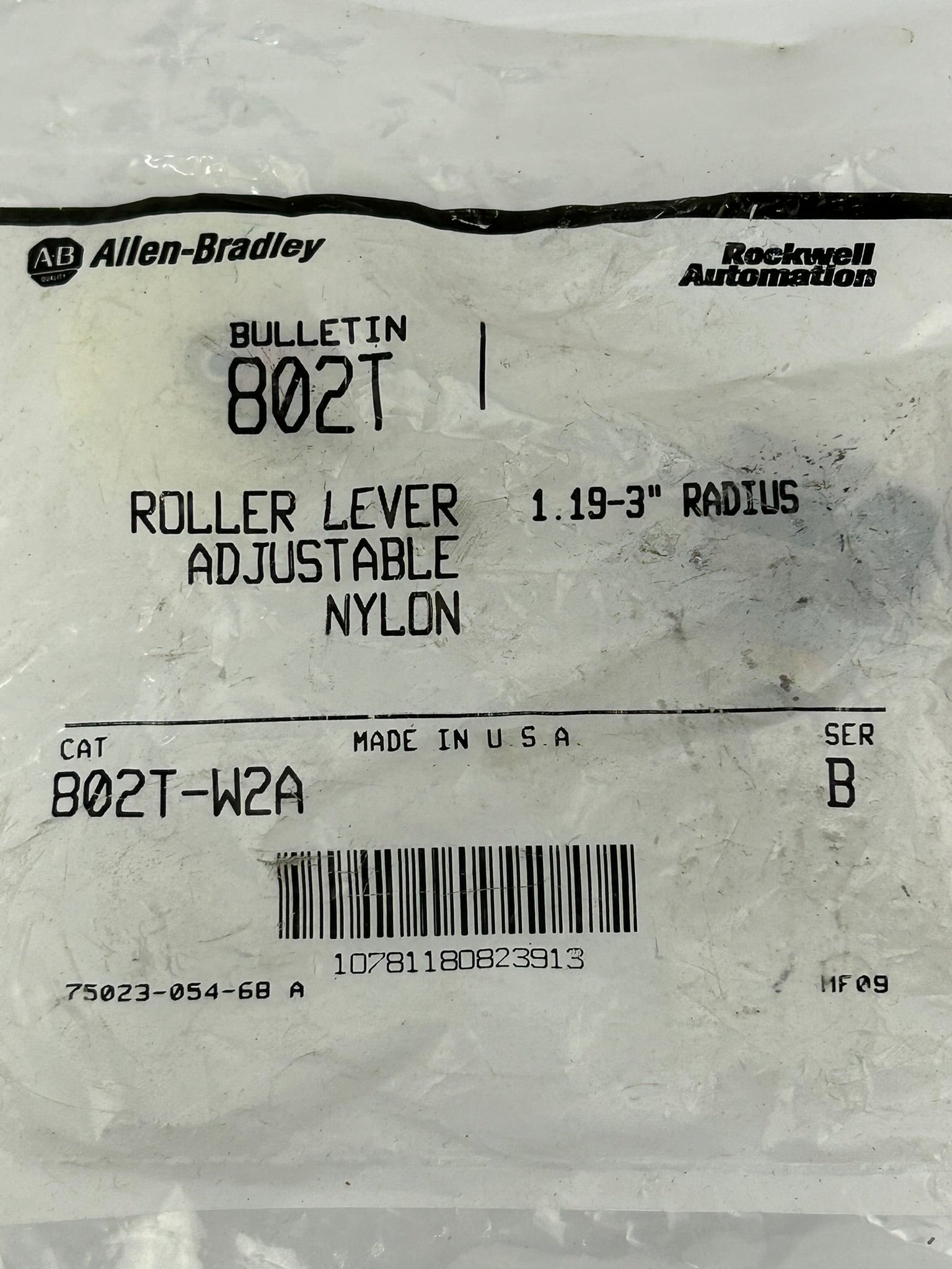 Allen-Bradley 802T-W2A Adjustable Roller Lever Limit Switch Series B Nylon
