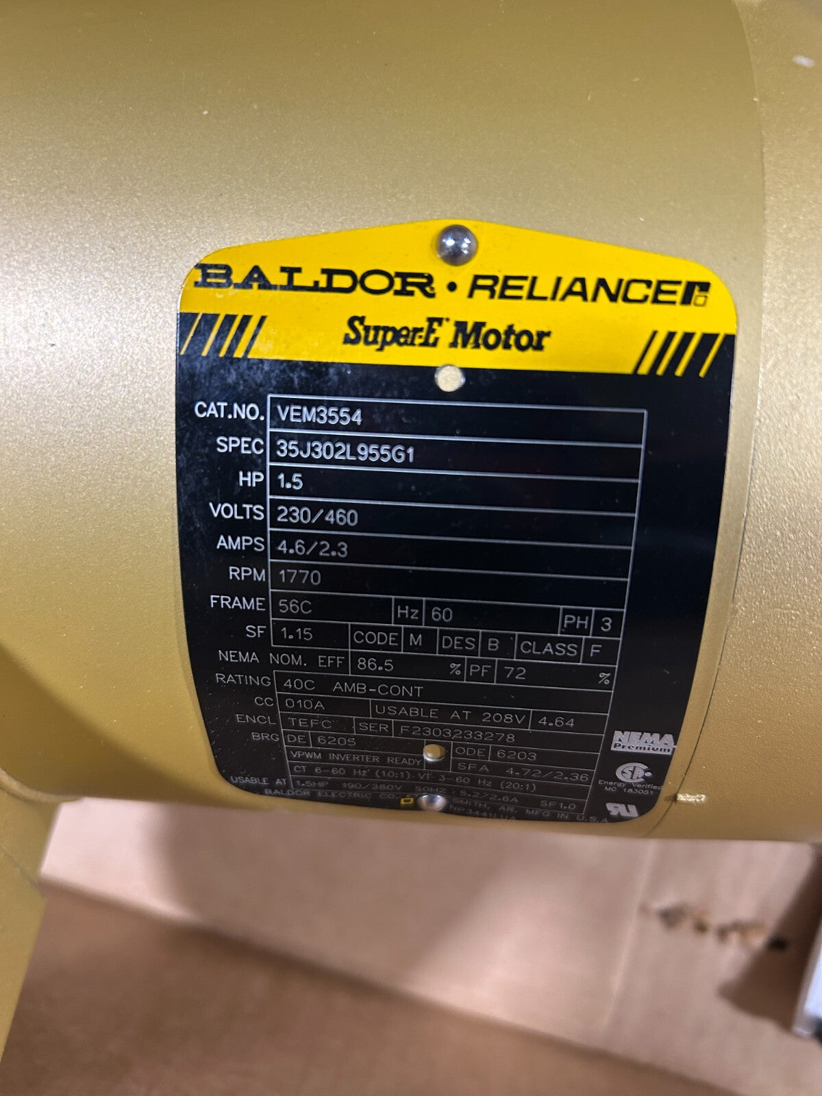 Cleveland Mixer RG-6 Clockwise Impeller 5:1 Gear Ratio with Baldor 1.5HP Motor