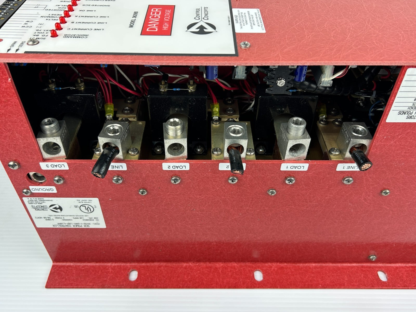 Control Concepts 3629B-V-480V-120A-4/20mA SCR Power Controller 480VAC 120A 3PH