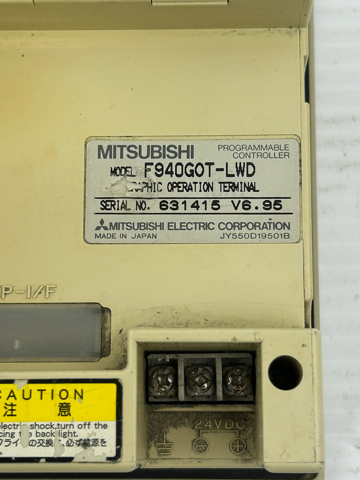 Mitsubishi F940GOT-LWD Graphic Operation Terminal Programmable Controller Screen