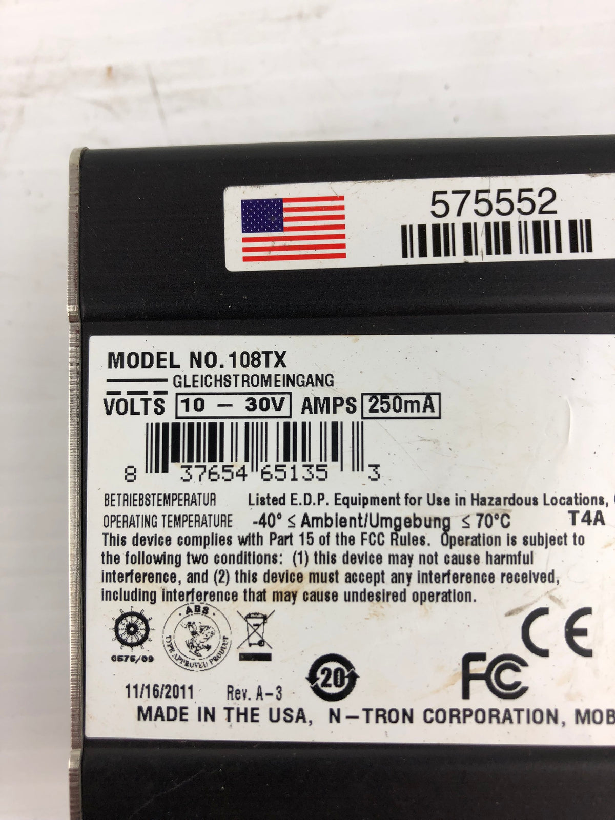 N-Tron 108TX Ethernet Switch 10-30V 250mA