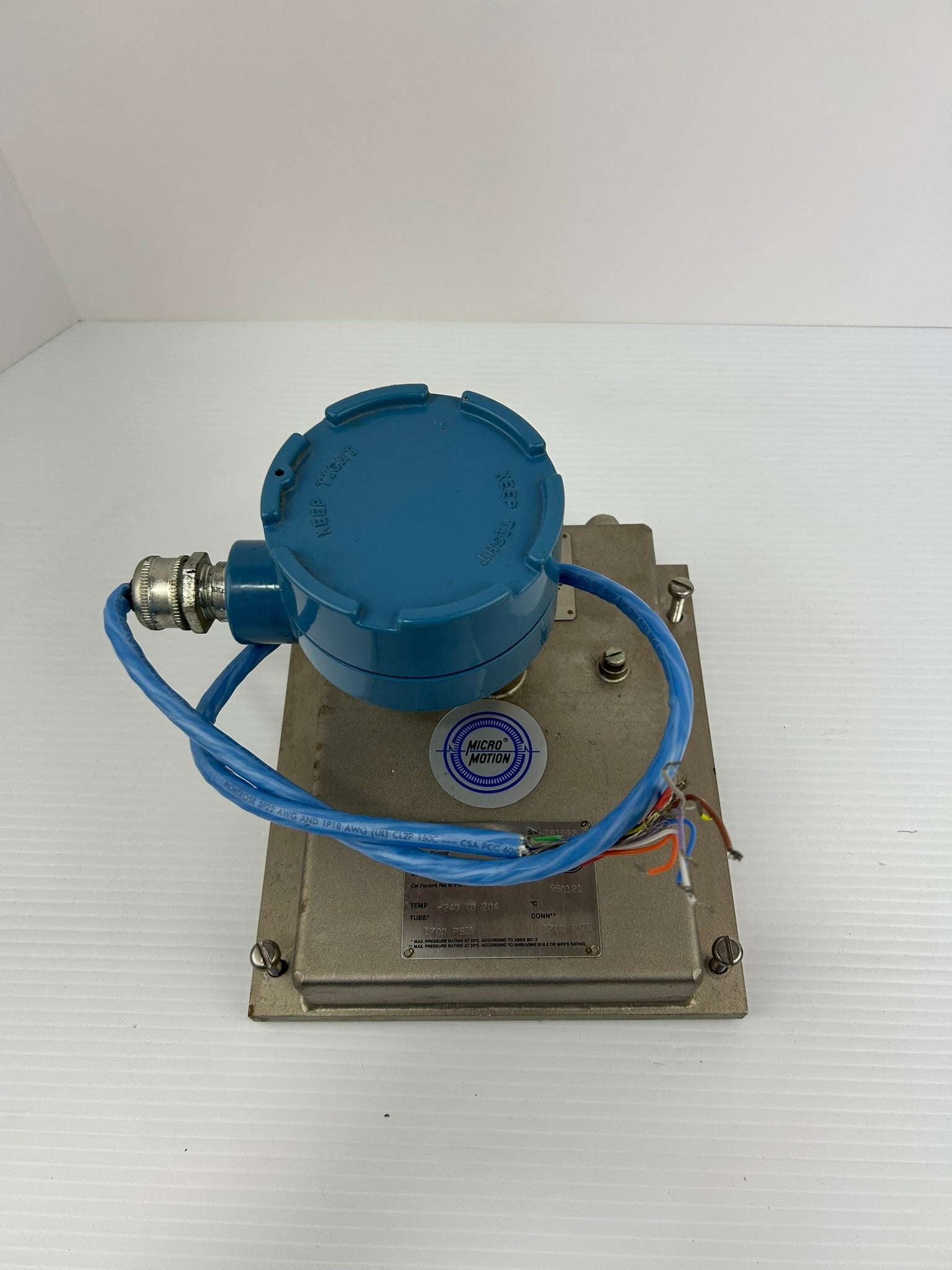 Micro Motion DS012S100SU Mass Flow Sensor Transmitter 08346