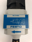 Festo HE-D-MIDI On/Off Valve 230 PSI 16 bar 1,6MPa