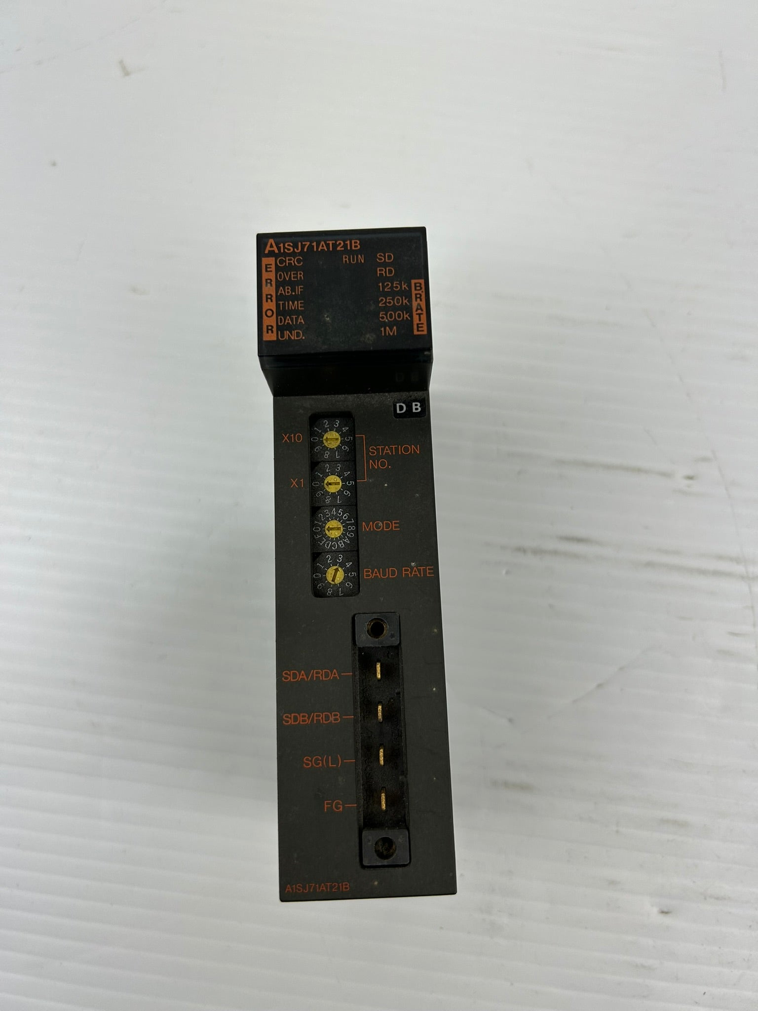 Mitusbishi A1SJ71AT21B Datalink Unit PLC Module - Missing Terminal Block