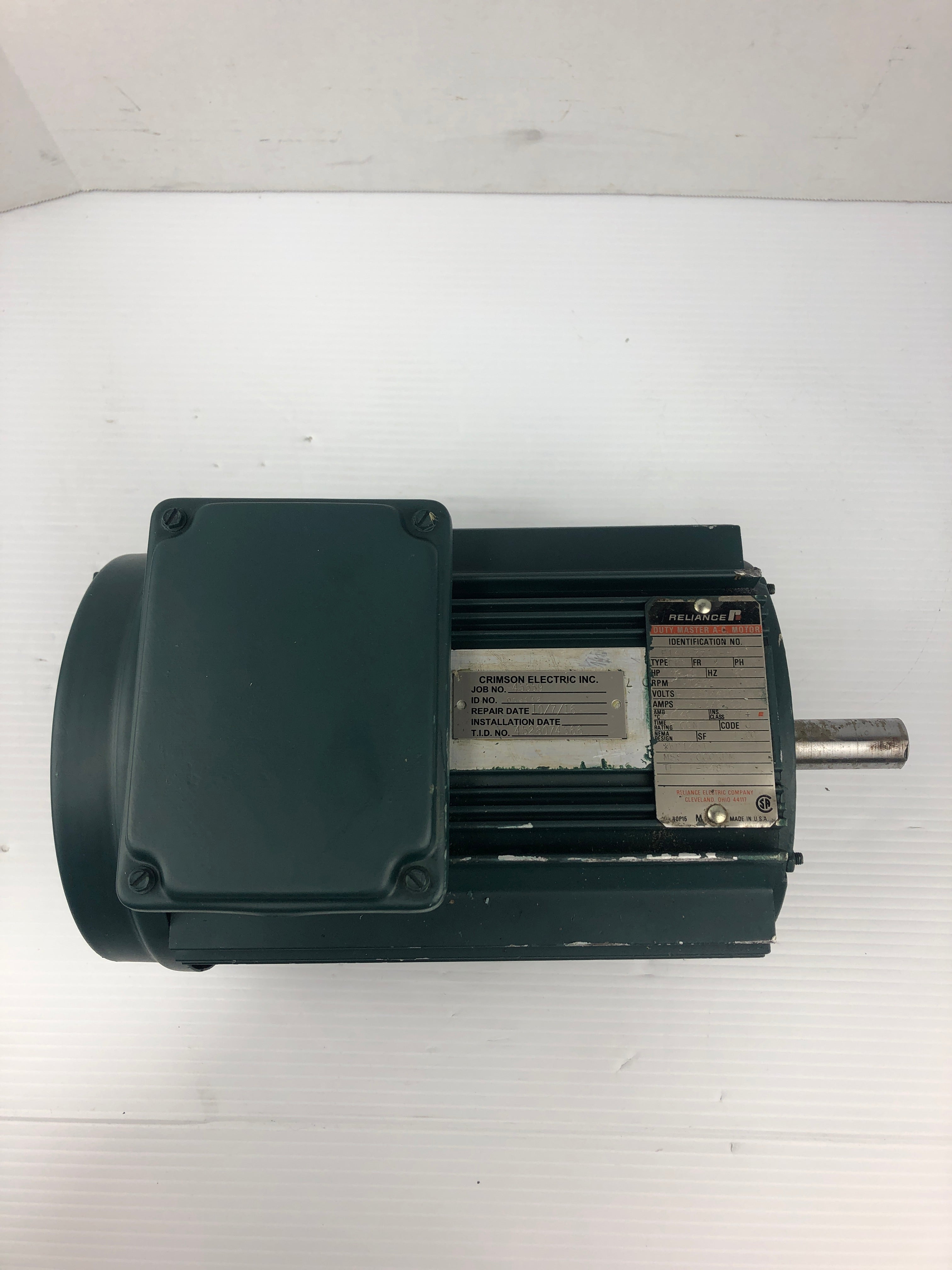 Reliance P14A5770M-HB AC Duty Master Motor PMR 1800 RPM 2 HP 3PH