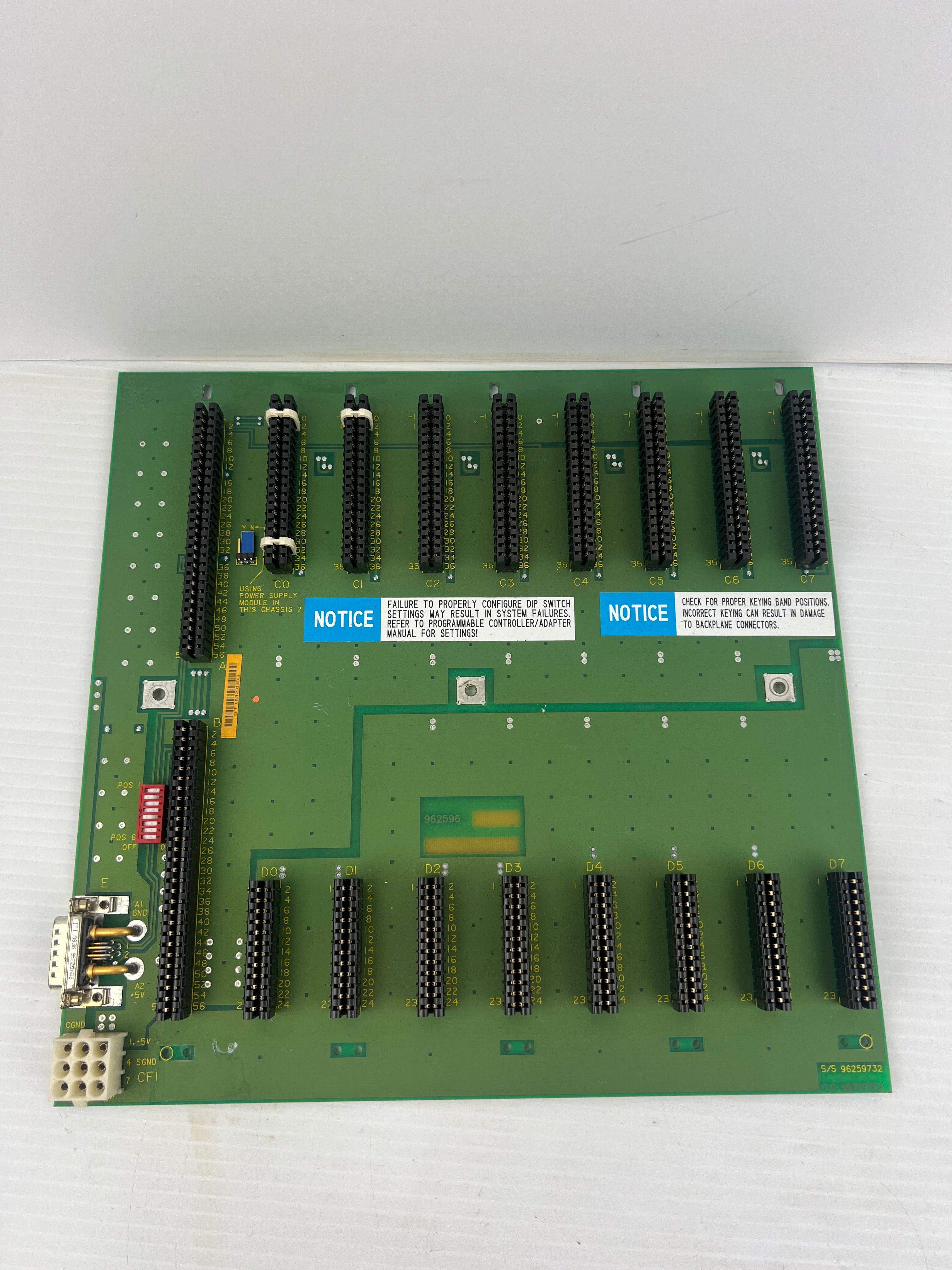 Allen-Bradley 962596 I/O Chassis Backplane Circuit Board 96259732 96259692