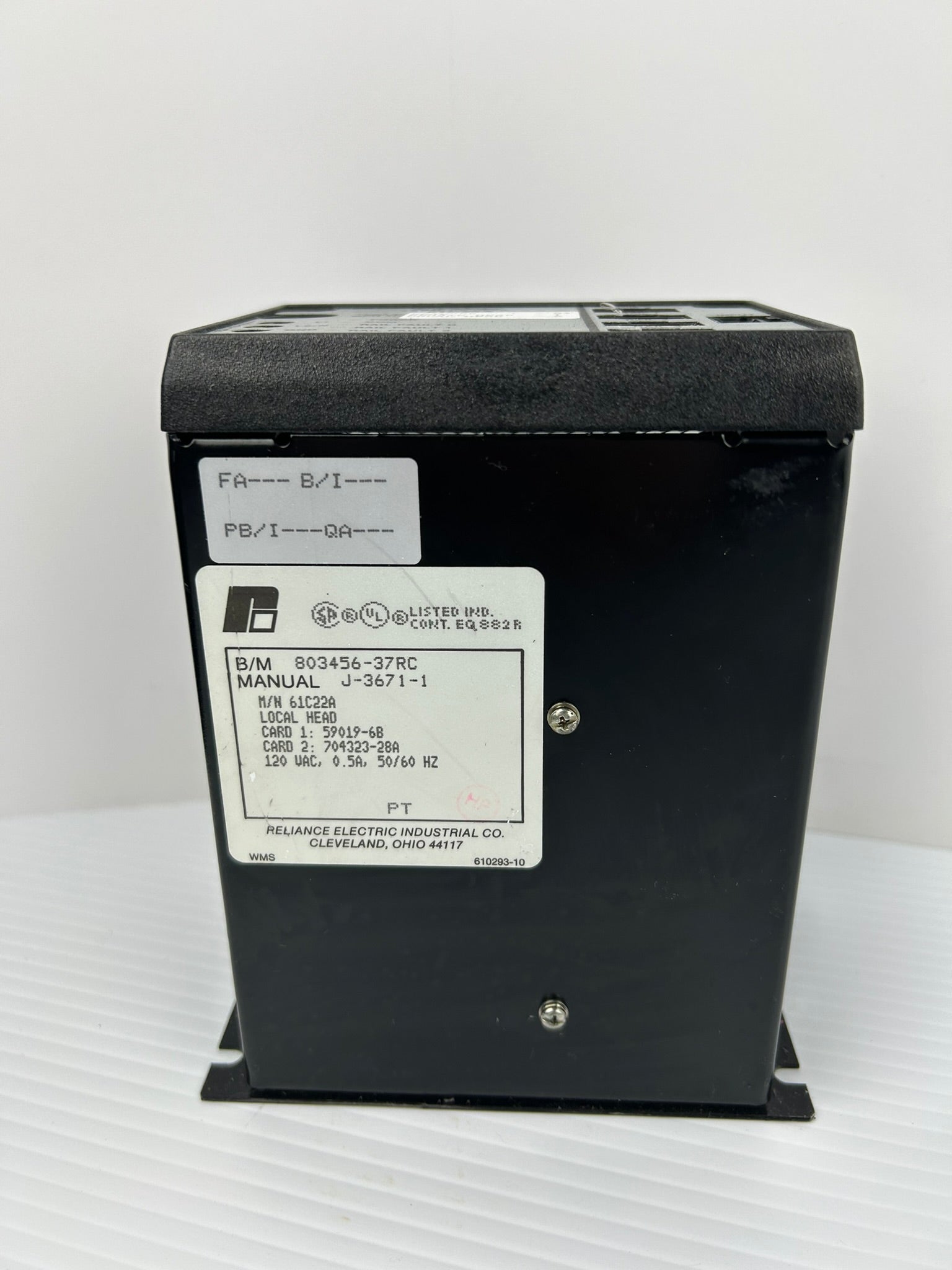 Reliance Electric 61C22A Automate Local I/O Head 803456-37RC J-3671-1 120VAC .5A