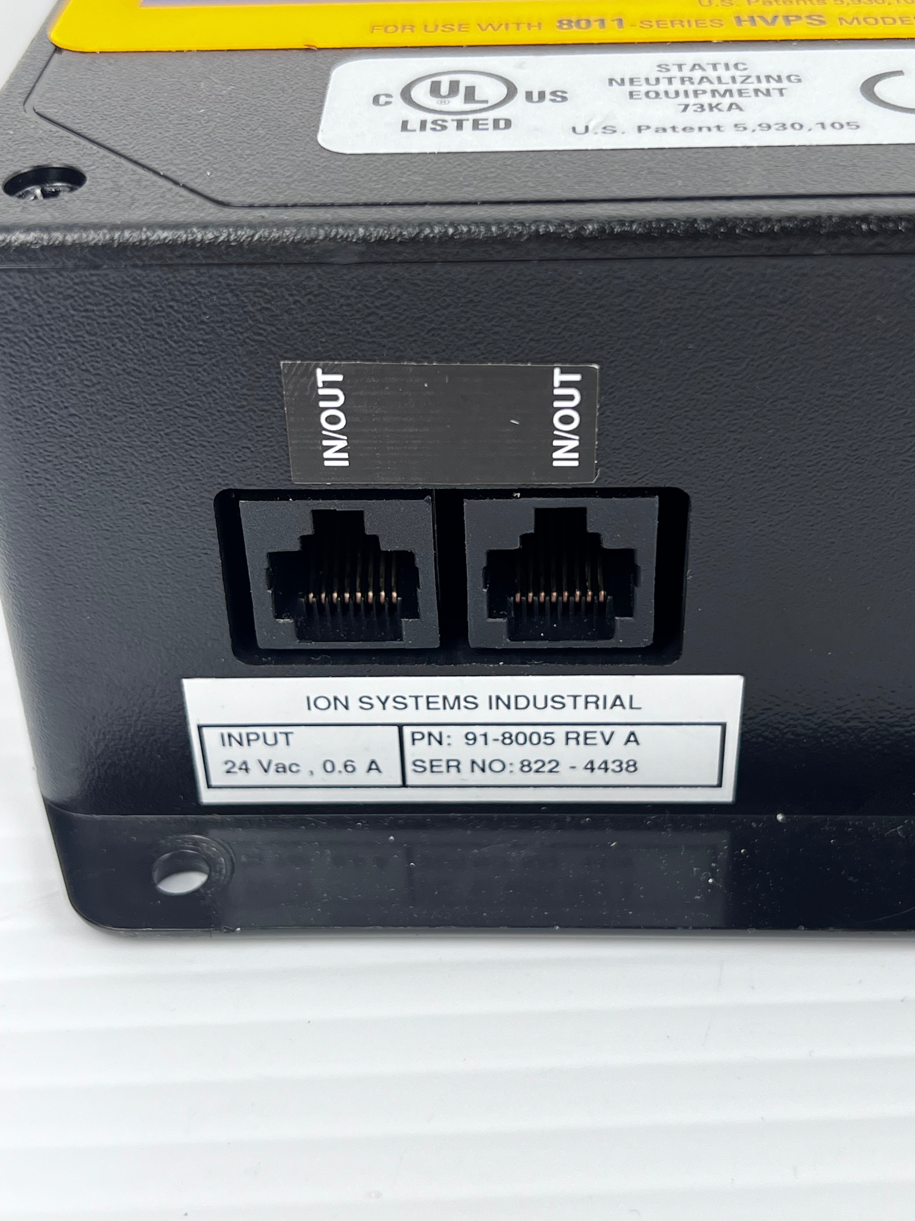 ION 91-8005 Intelligent Static Neutralizer 8005 Control Module Rev A 24VAC 0.6A