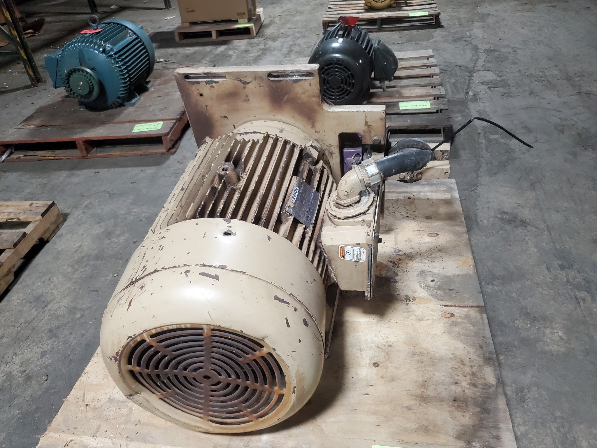 Leeson 150085-60 Motor 60HP 1770RPM 3PH 364TC with Belt Drive Clutch Assembly