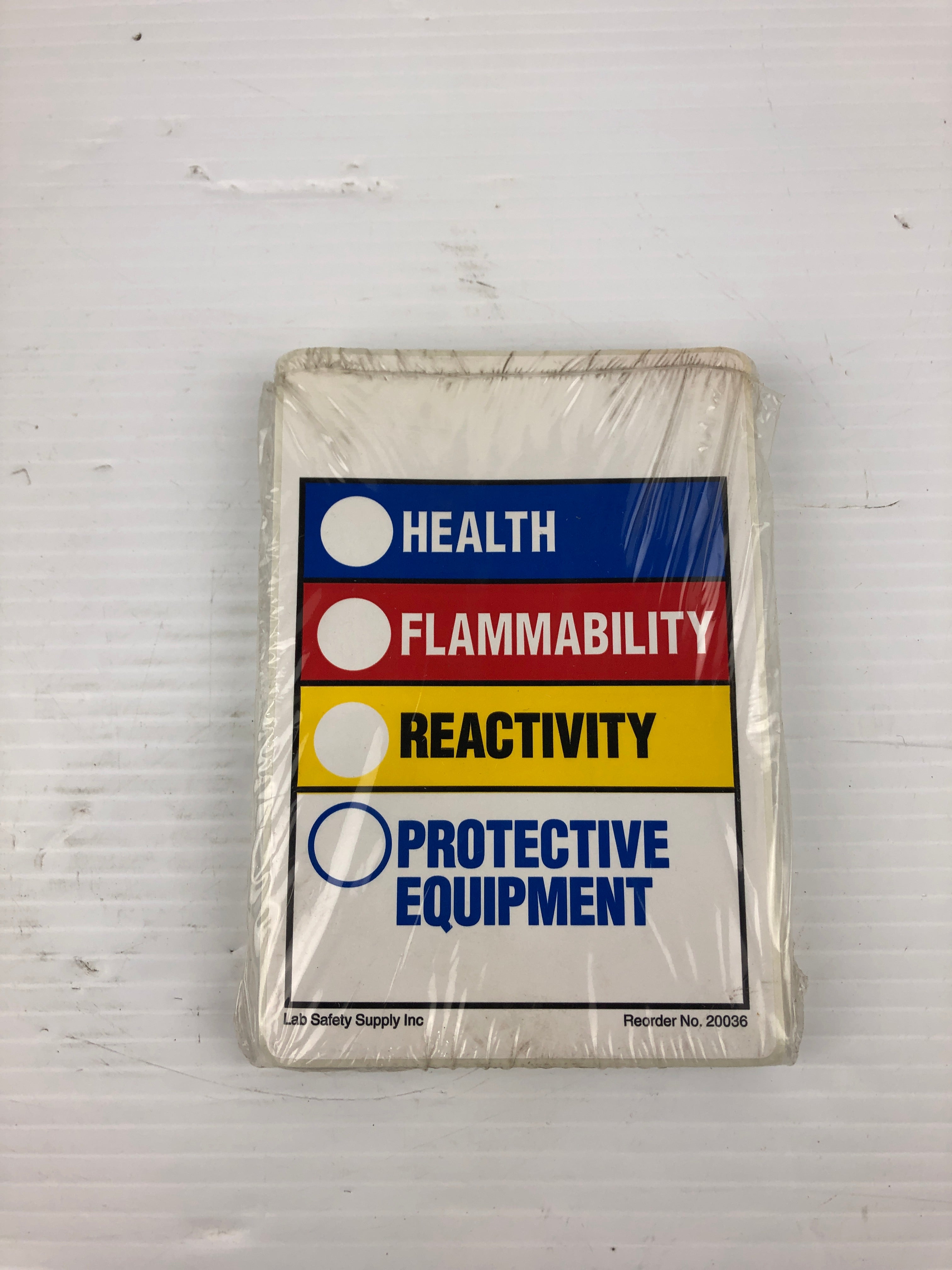 Lab Safety Supply 20036 HEALTH - FLAMMABILITY - ETC Sticker - Lot of 100