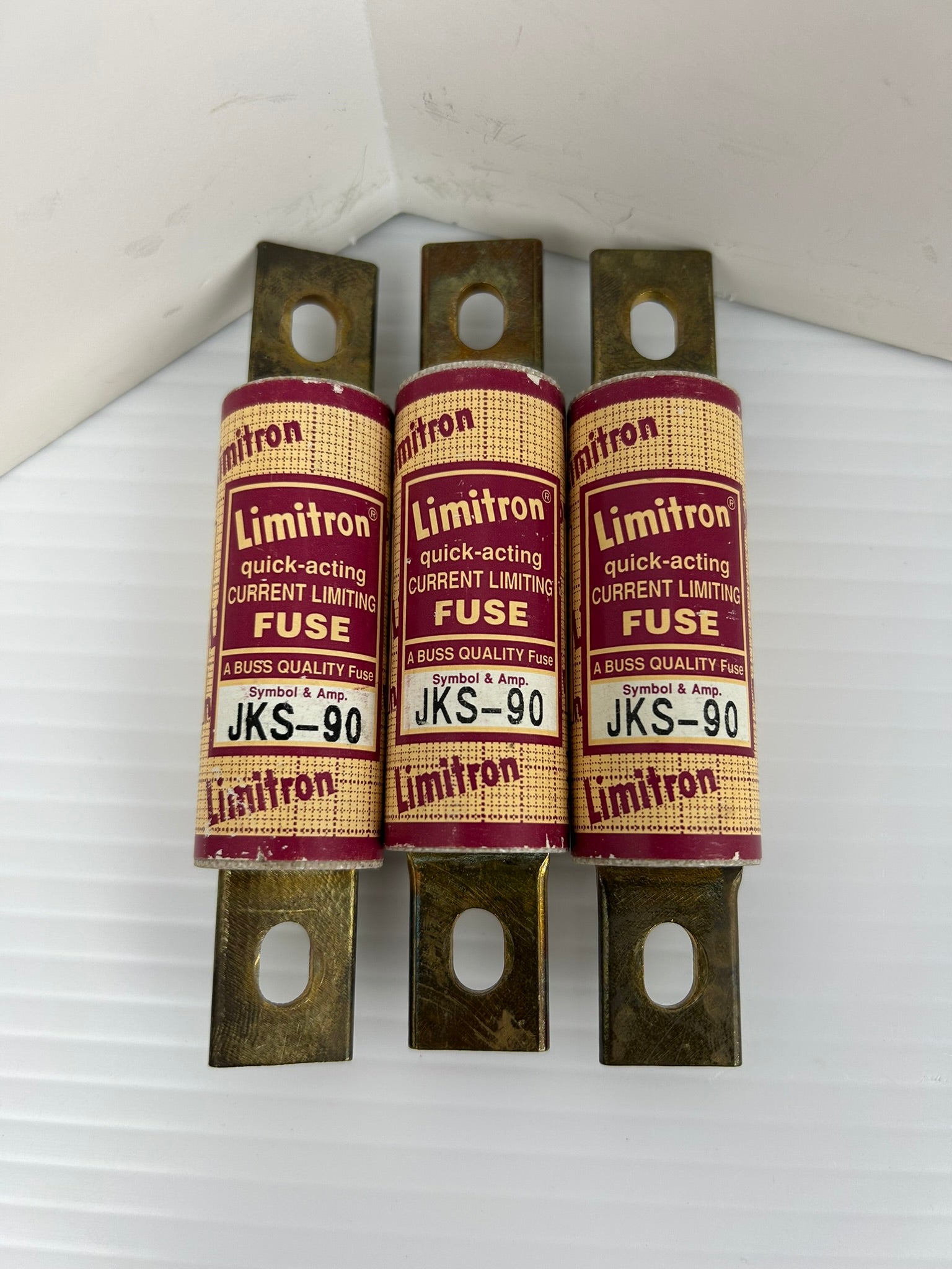 Buss JSK-90 Limitron Quick Acting Current Limiting Fuse 600VAC 90A - Lot of 3