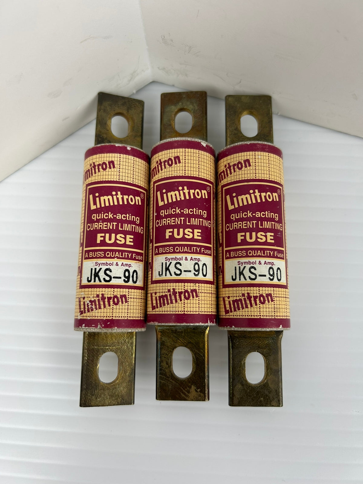 Buss JSK-90 Limitron Quick Acting Current Limiting Fuse 600VAC 90A - Lot of 3