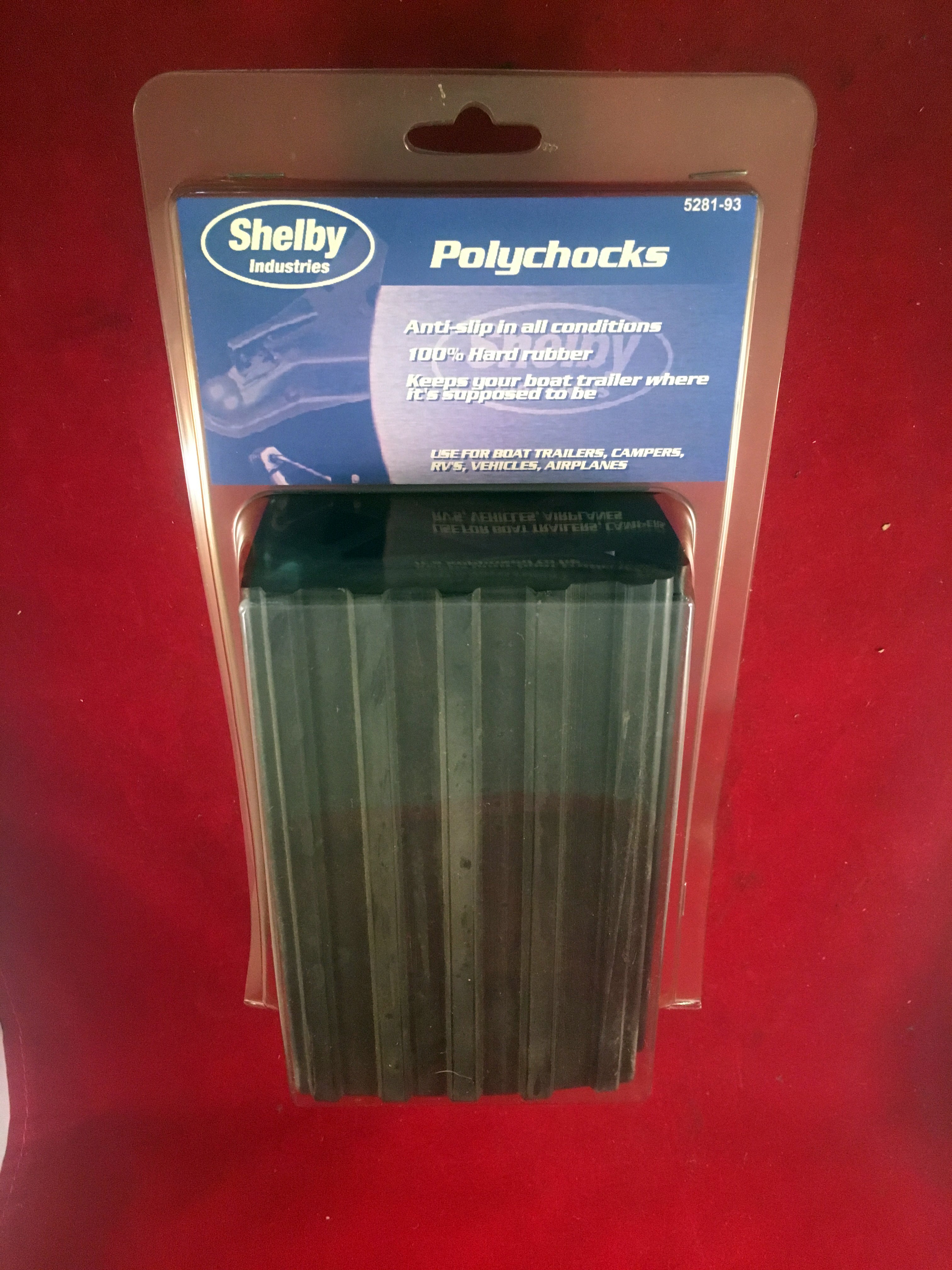 Shelby Industries Polychocks Wheel Chock 5281-93 Boat Trailers Campers RVs Cars