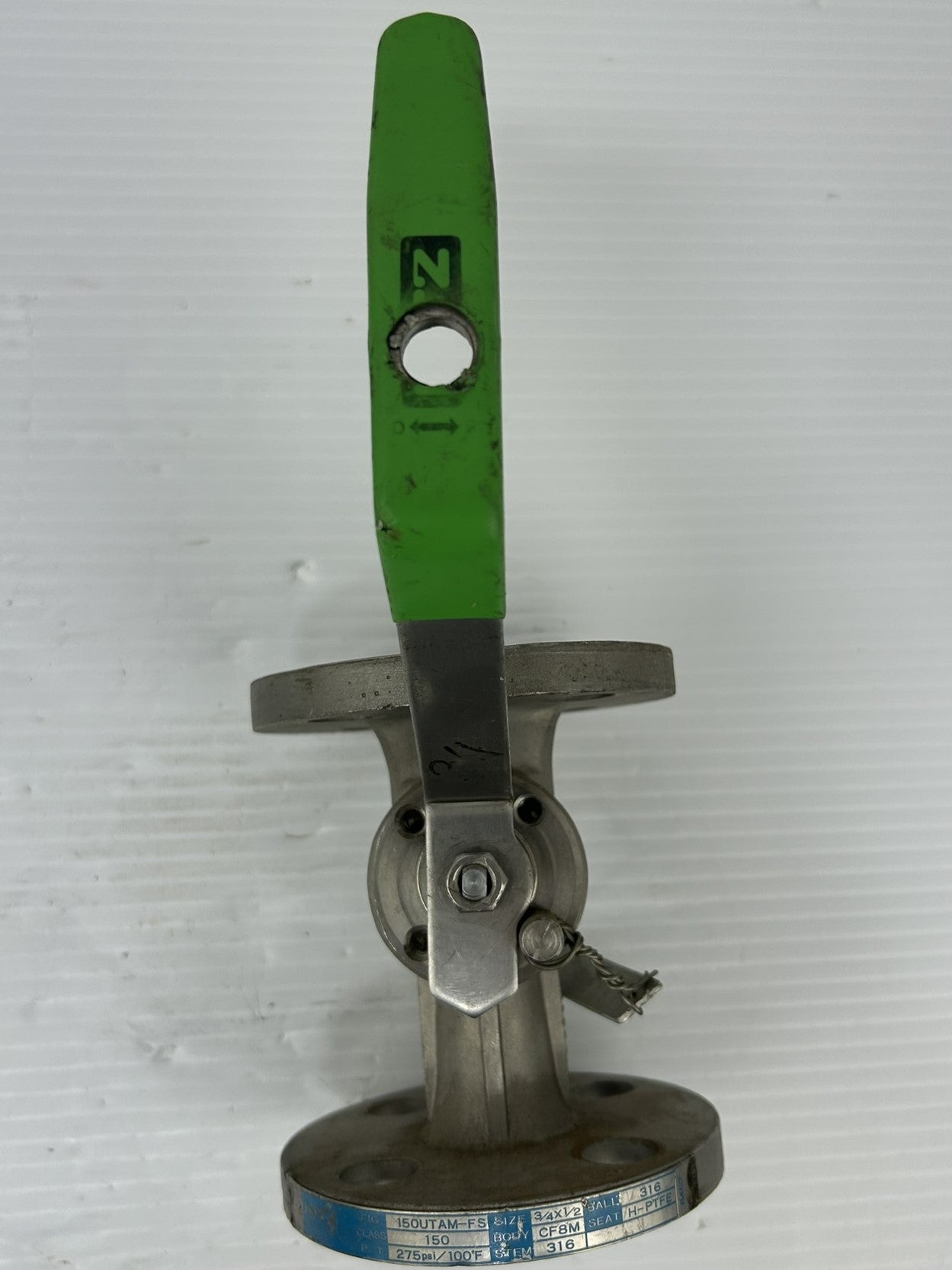 Kitz B16.34 NACE 3/4"x 1/2" Valve 150UTAM-FS Class 150 CF8M 275 PSI 100°F H-PTFE