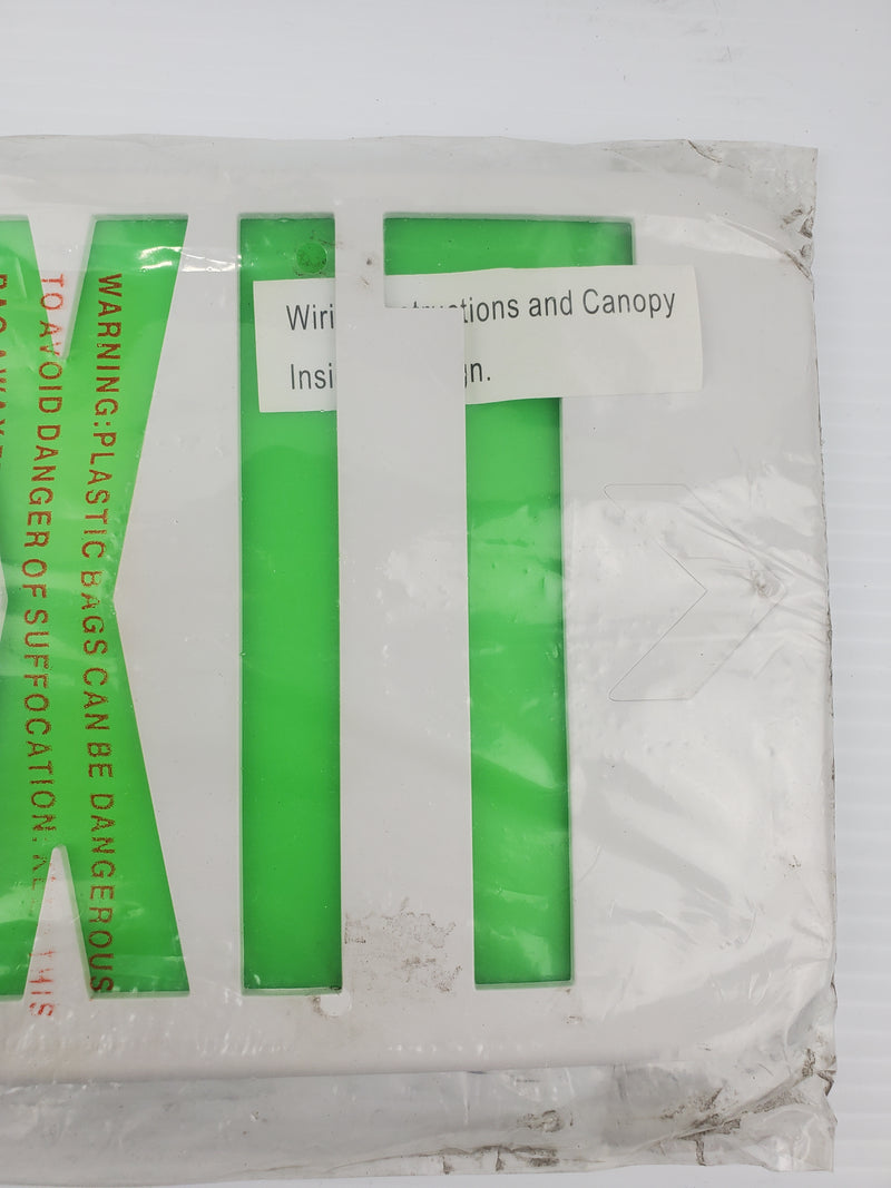 Universal Green & White Emergency Exit Sign Cover