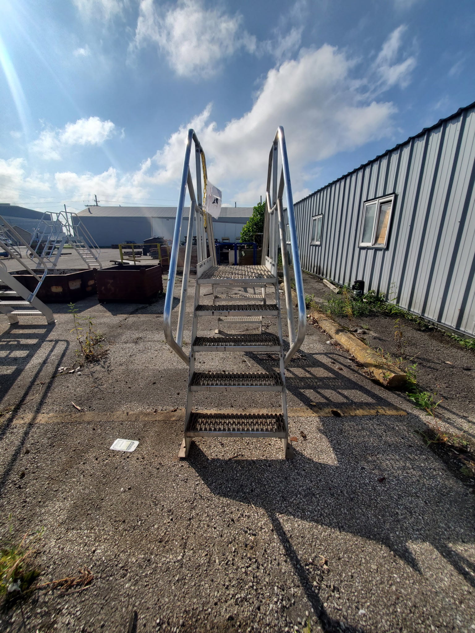 Cotterman Aluminum Crossover Bridge Ladder Platform Stairs & Handrails 91" L