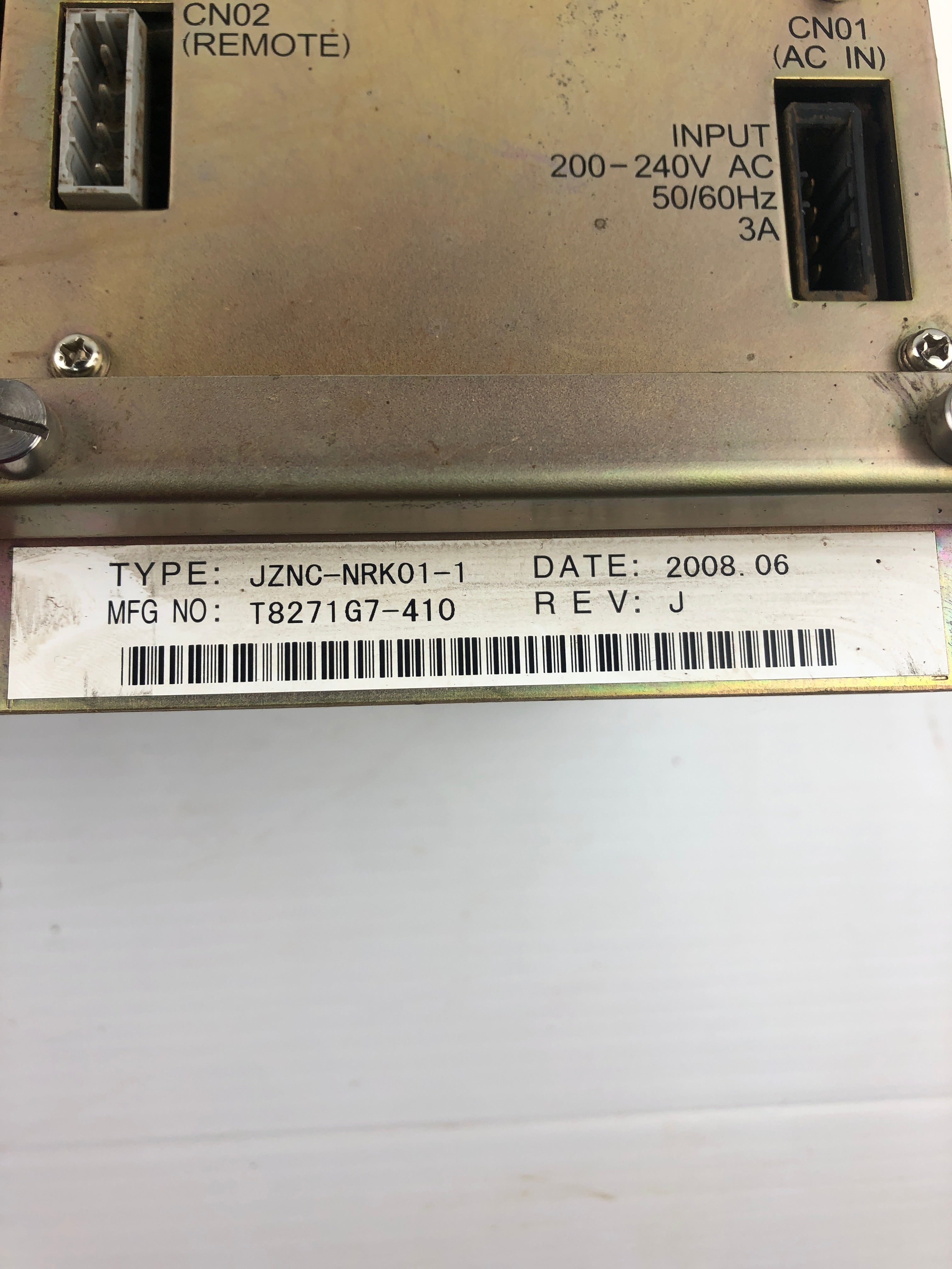 Fuji Electric CPS-420F Yaskawa Power Supply JZNC-NRK01-1 Servo Controller Rack