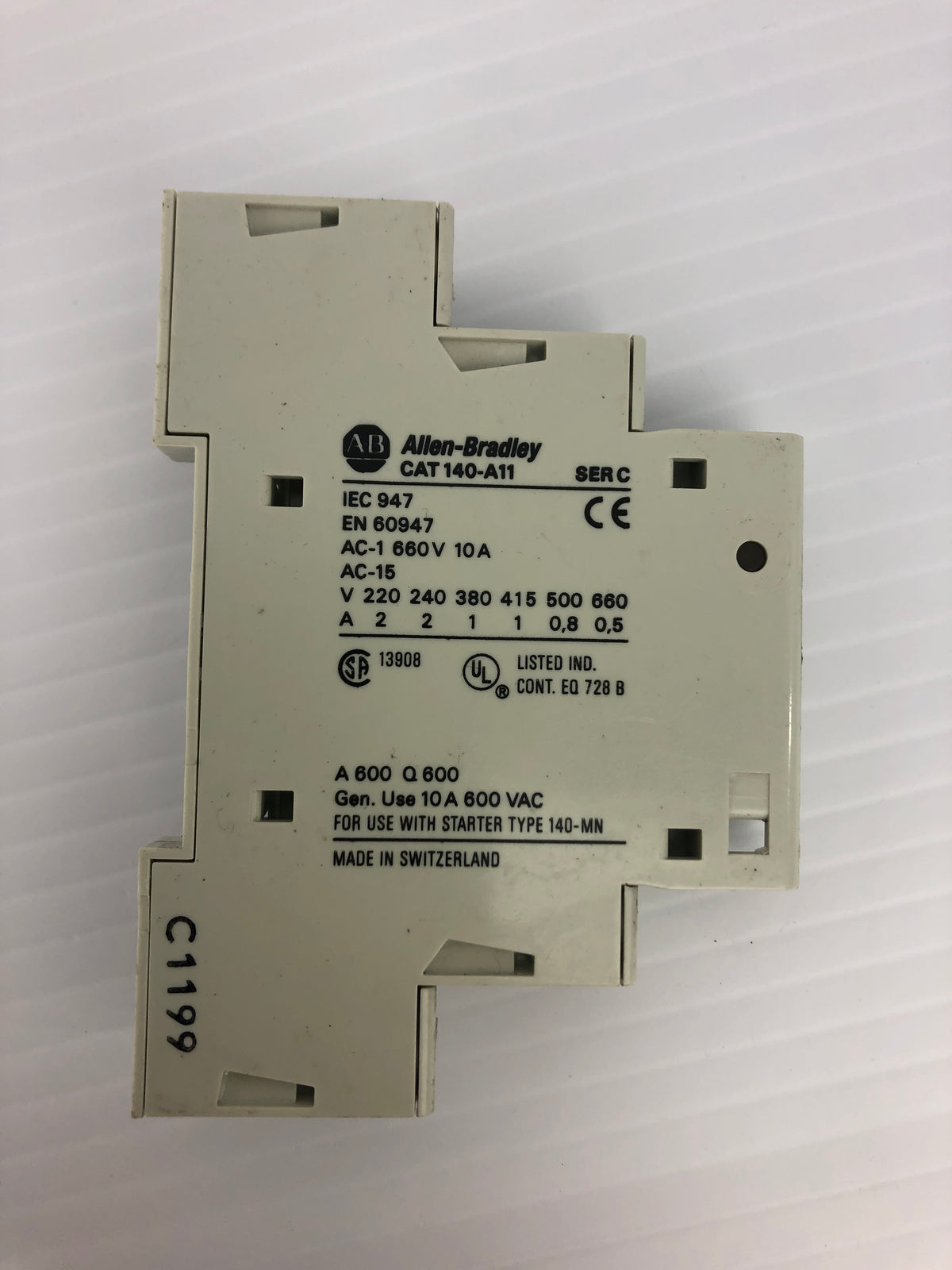 Allen-Bradley 140-A11 Auxiliary Contact Ser. C - Lot of 3