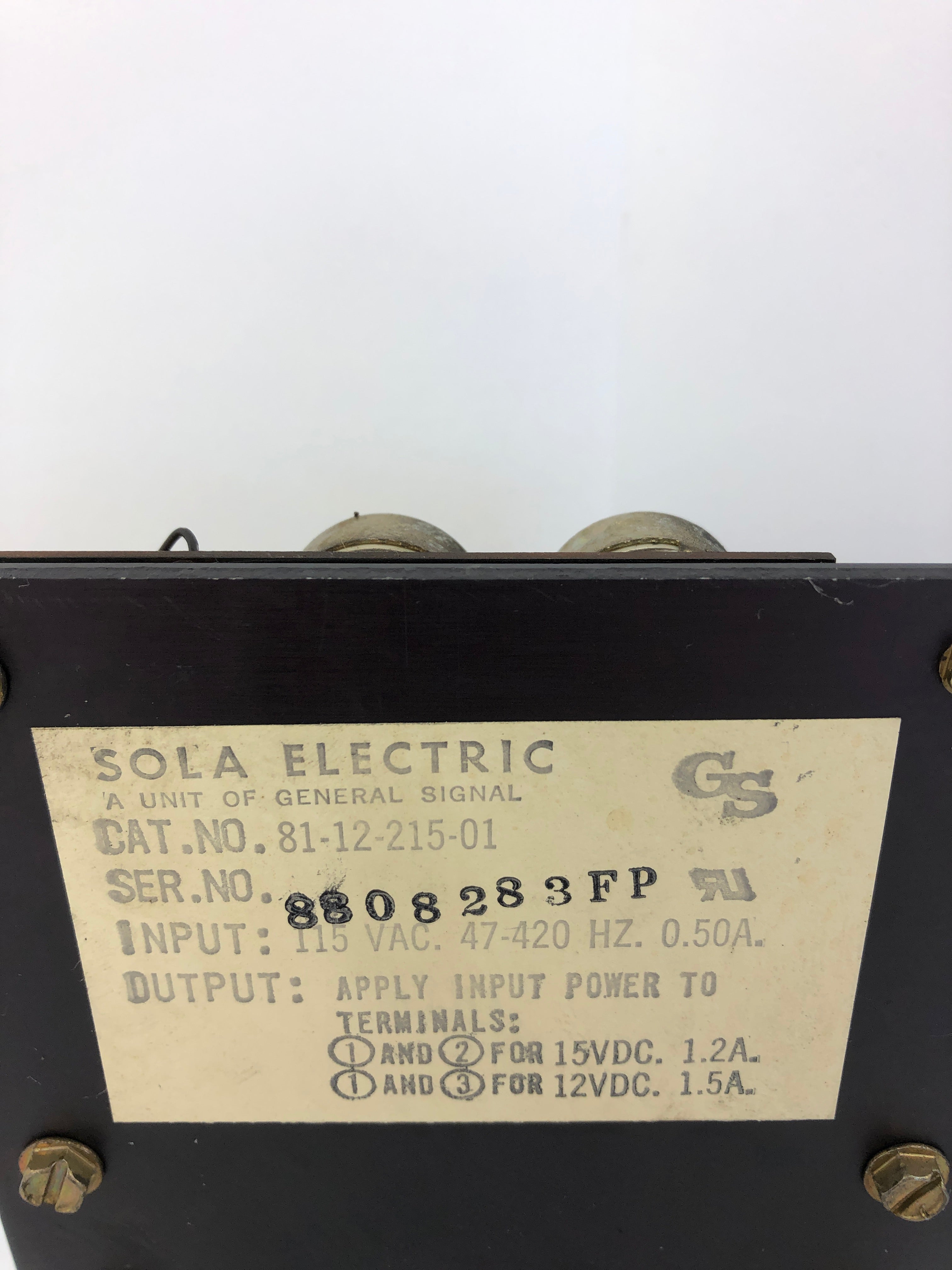 Sola Electric 81-12-215-01 Power Supply 115VAC 0.50A 47-420Hz