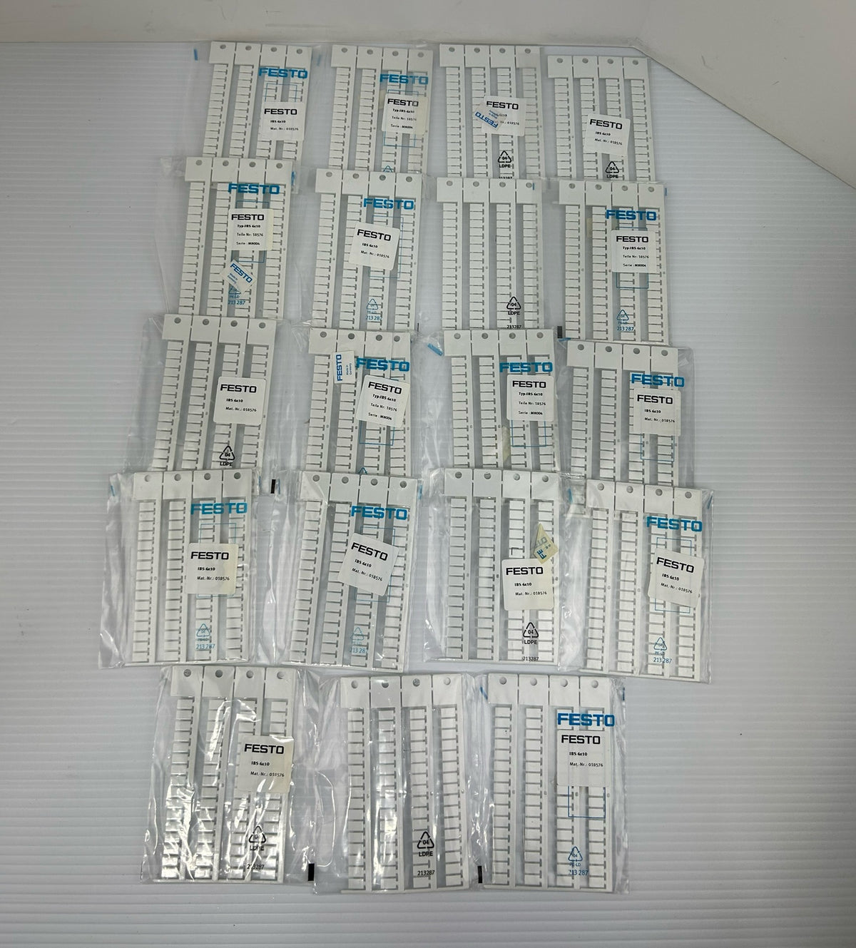 Festo IBS 6X10 Inscription Label 18576 - Lot of 19