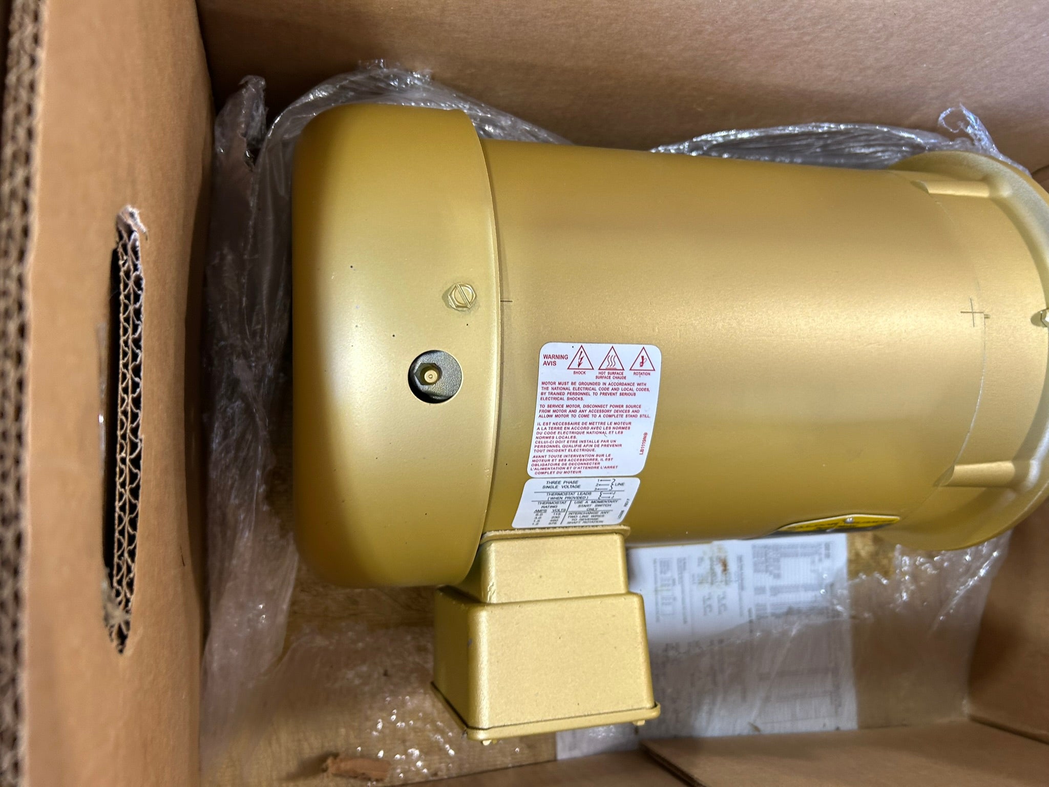Baldor Reliance CEM3611T-5 Super-E Motor 3HP 575V 1760RPM 3PH 182TC TEFC NEMA