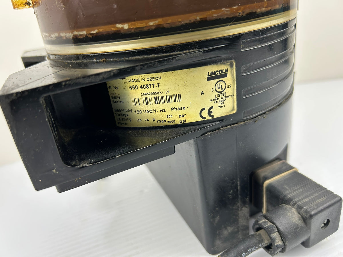 Lincoln 650-40877-7 Electric Grease Lubricator Pump 120V 3000 PSI Industrial