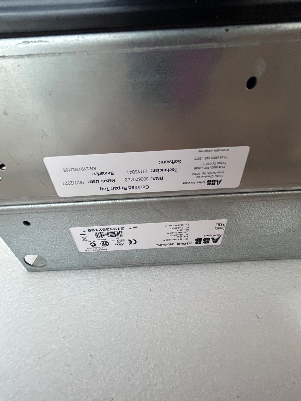 ABB ACS880-01-096A-5+D150 AC Drive VFD 75HP 480V 96A 3PH - Manufacturer Repaired