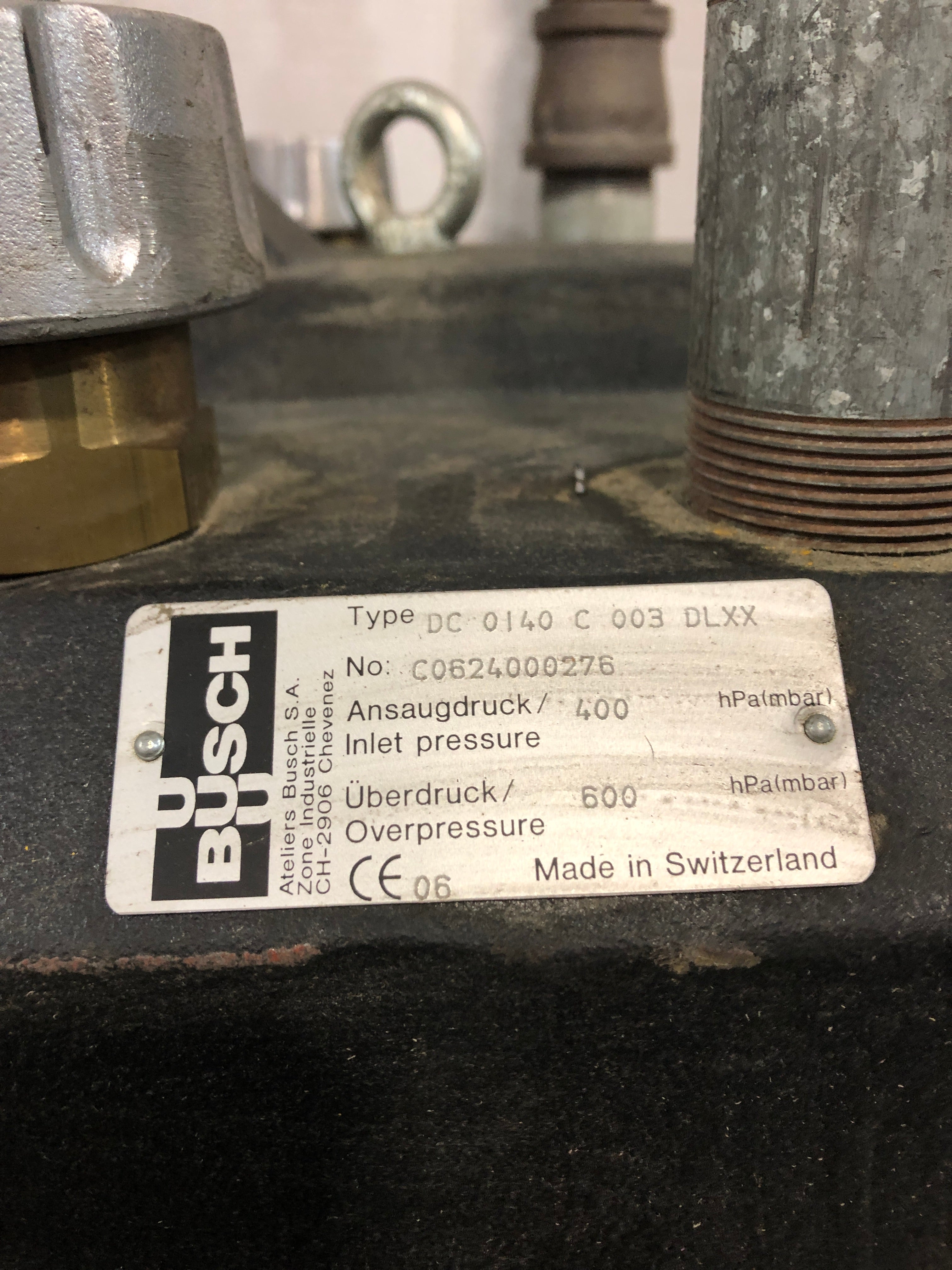 Busch DC 0140 C 003 DLXX Vacuum Pump with Weg Motor