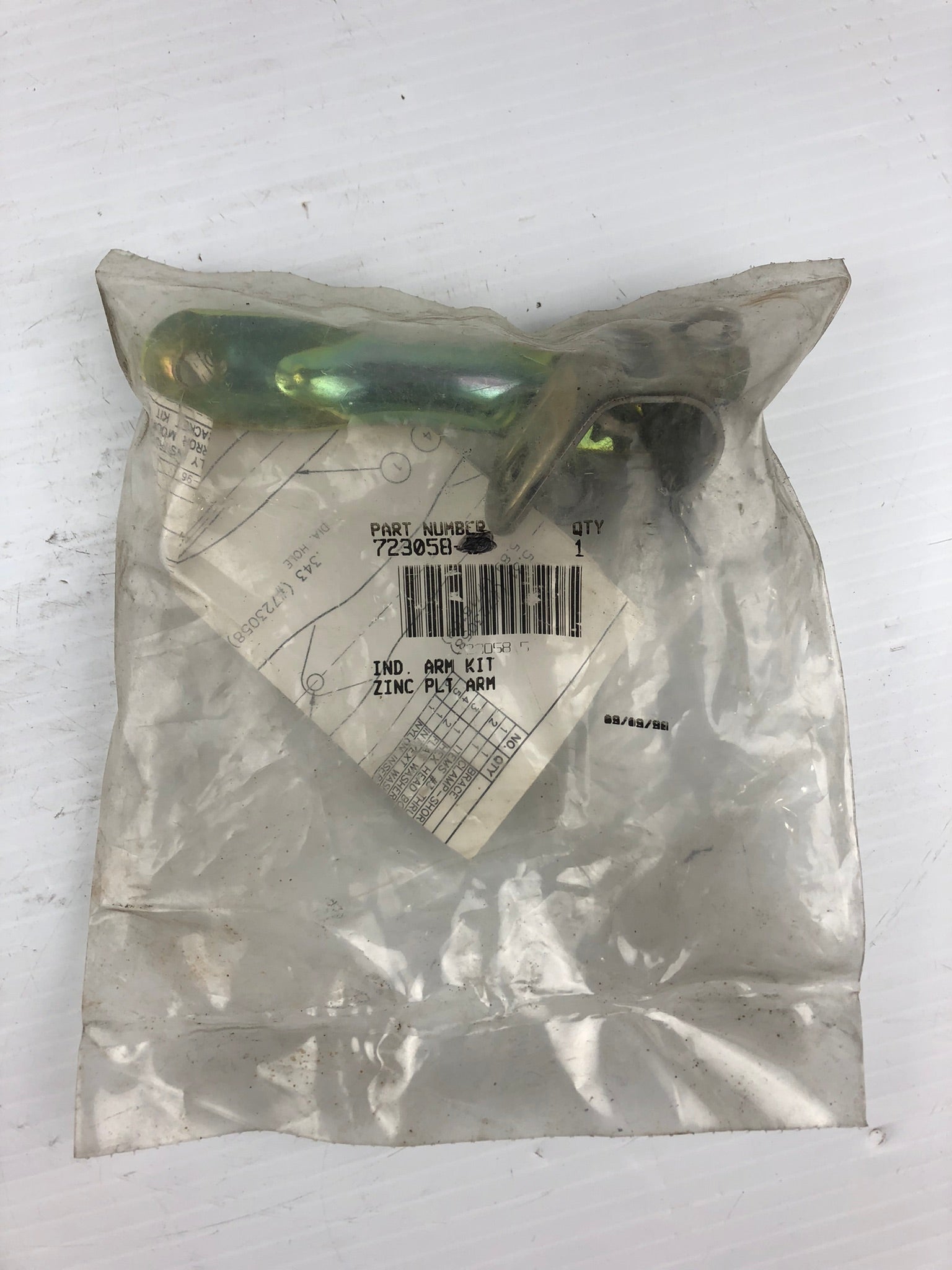 723058-50 IND. Zinc Plate Arm Hardware Kit