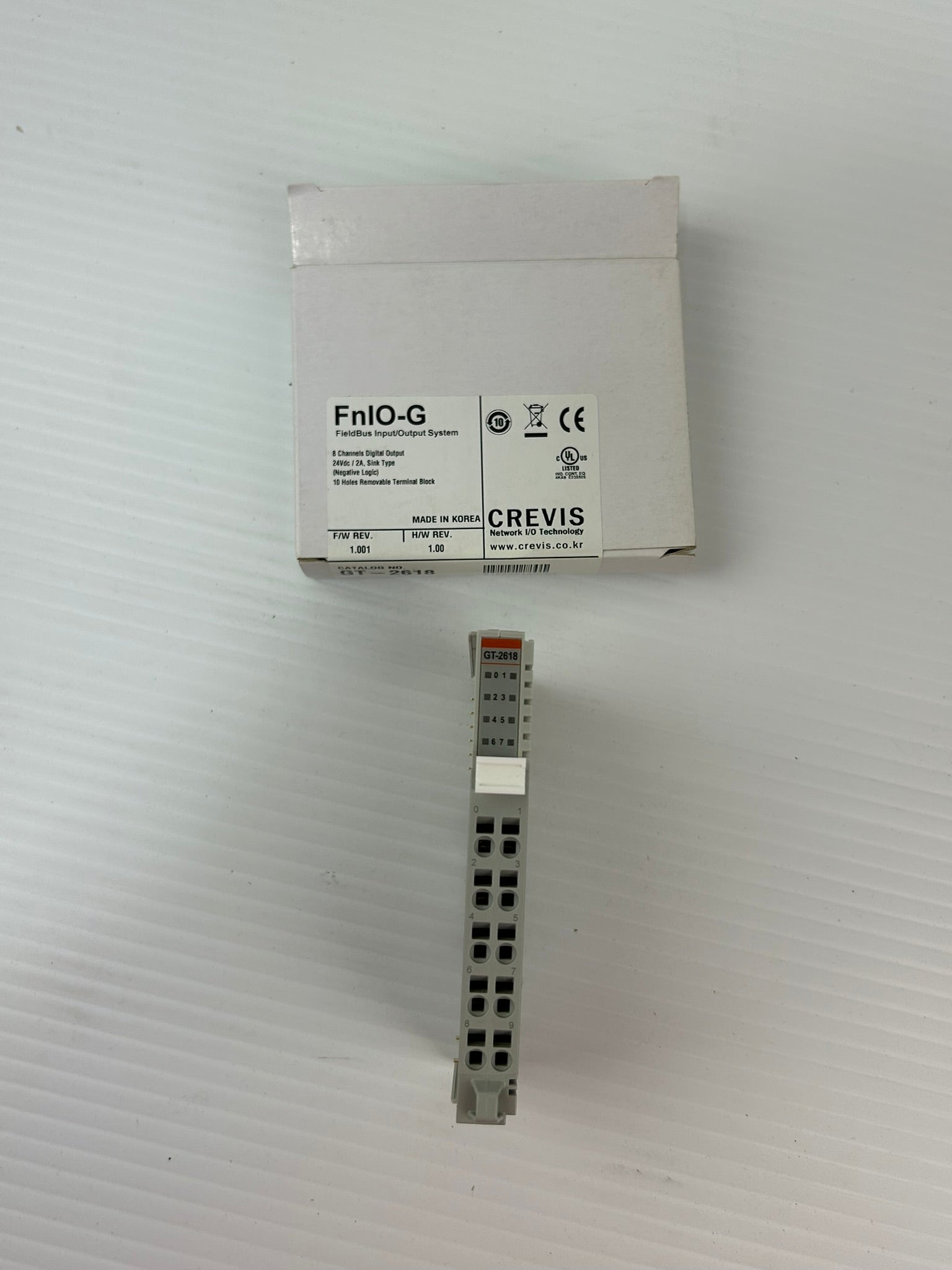 CREVIS GT-2618 FnIO-G 8 Channels Digital Output Module 24VDC 2A Sink Type Rev 1