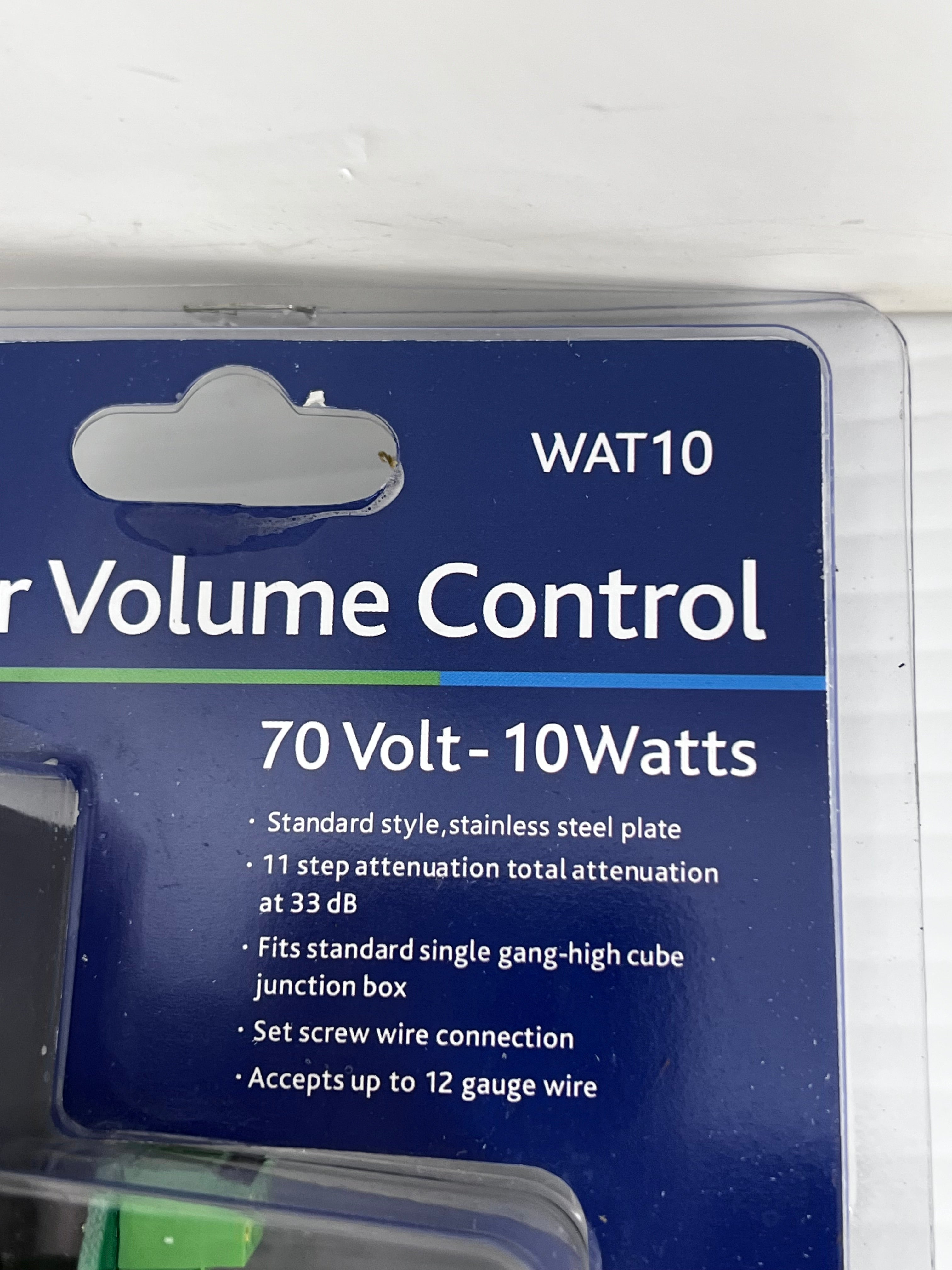 Speco Technologies WAT10 Speaker Volume Control 70V 10W