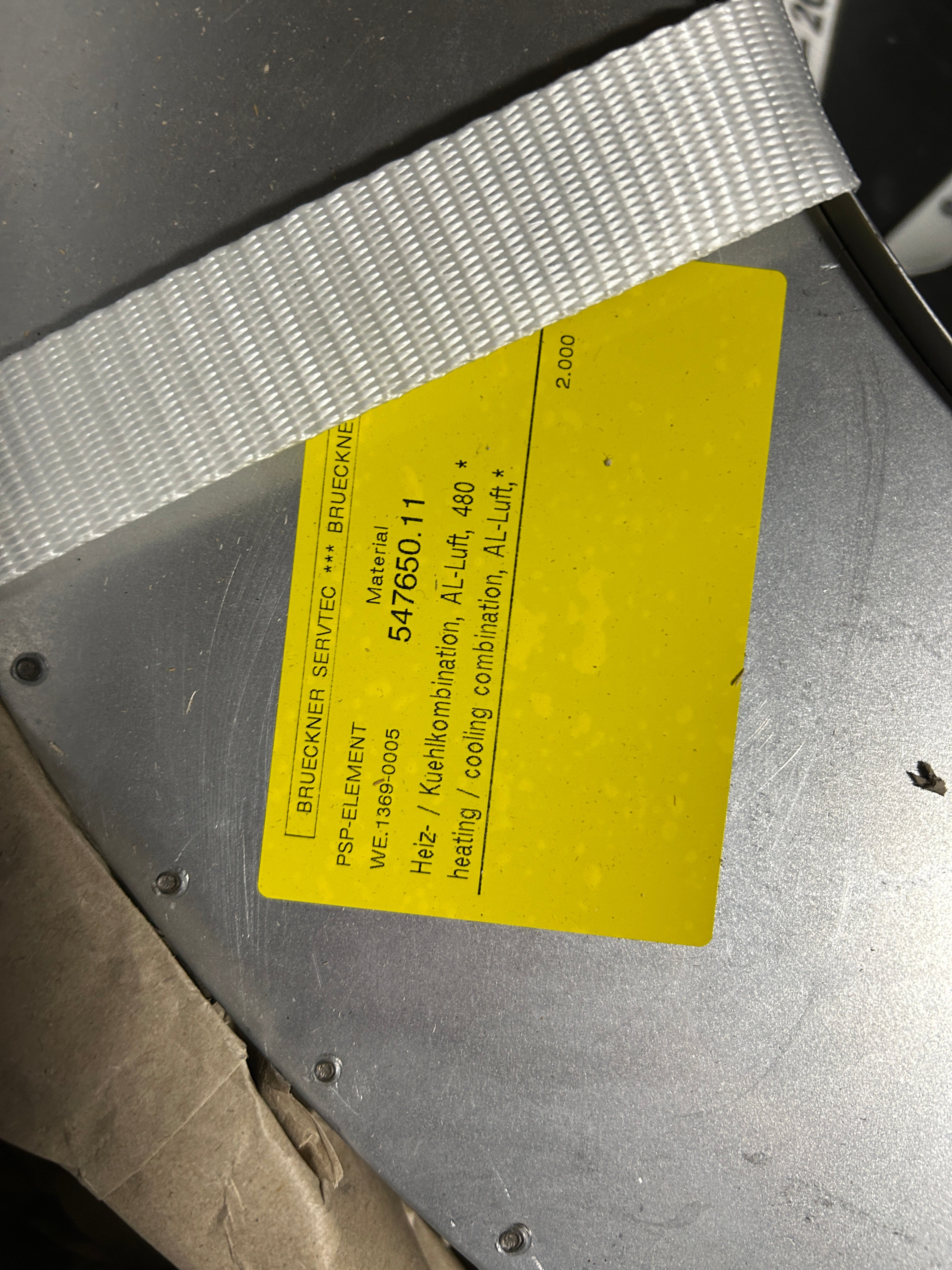 Brueckner Servtec 547650.11 Heater Plasticator Plenum PSP Element B547650.11