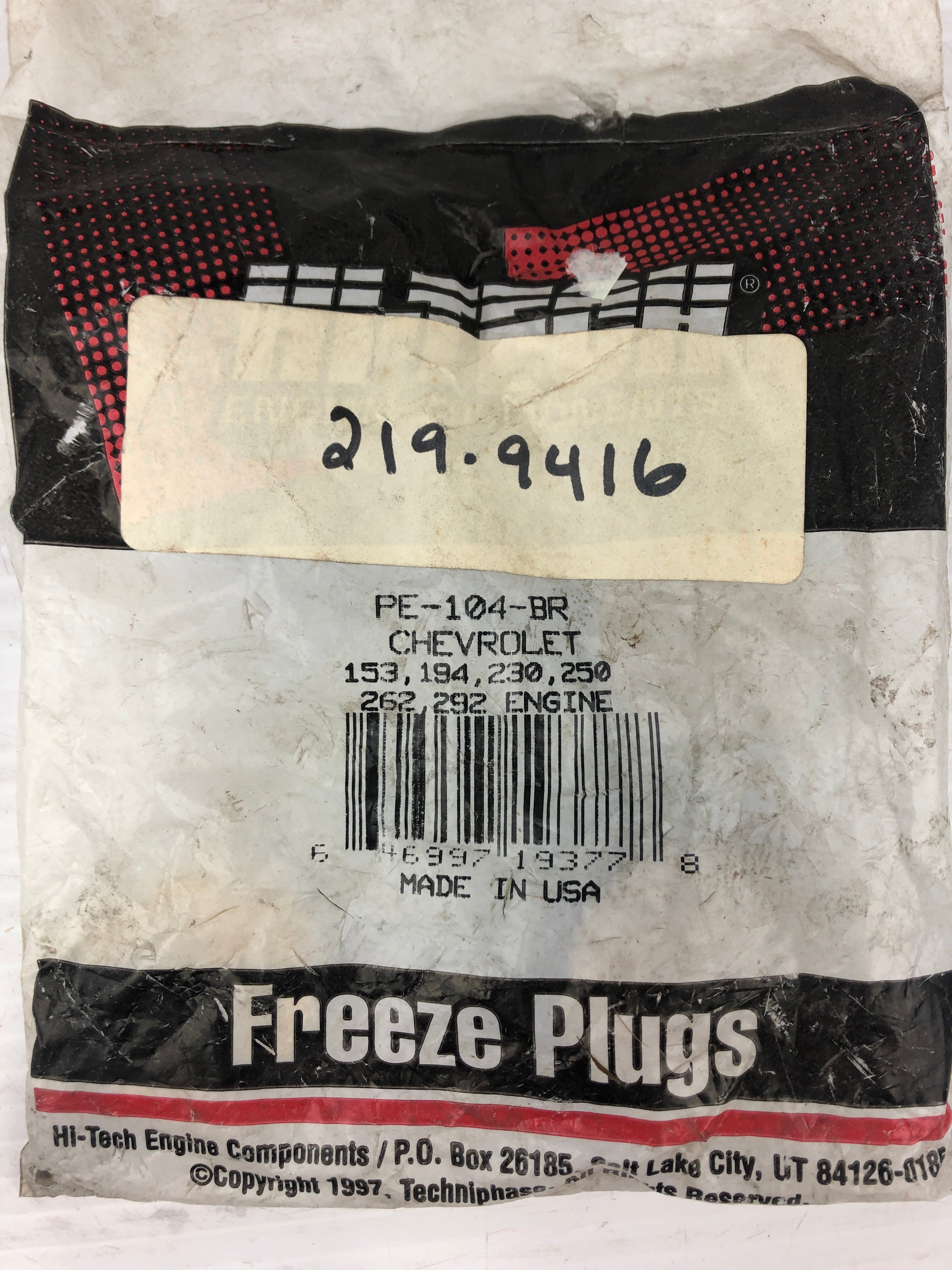 Clevite 219-9416 Hi-Tech Engine Expansion Plug Kit