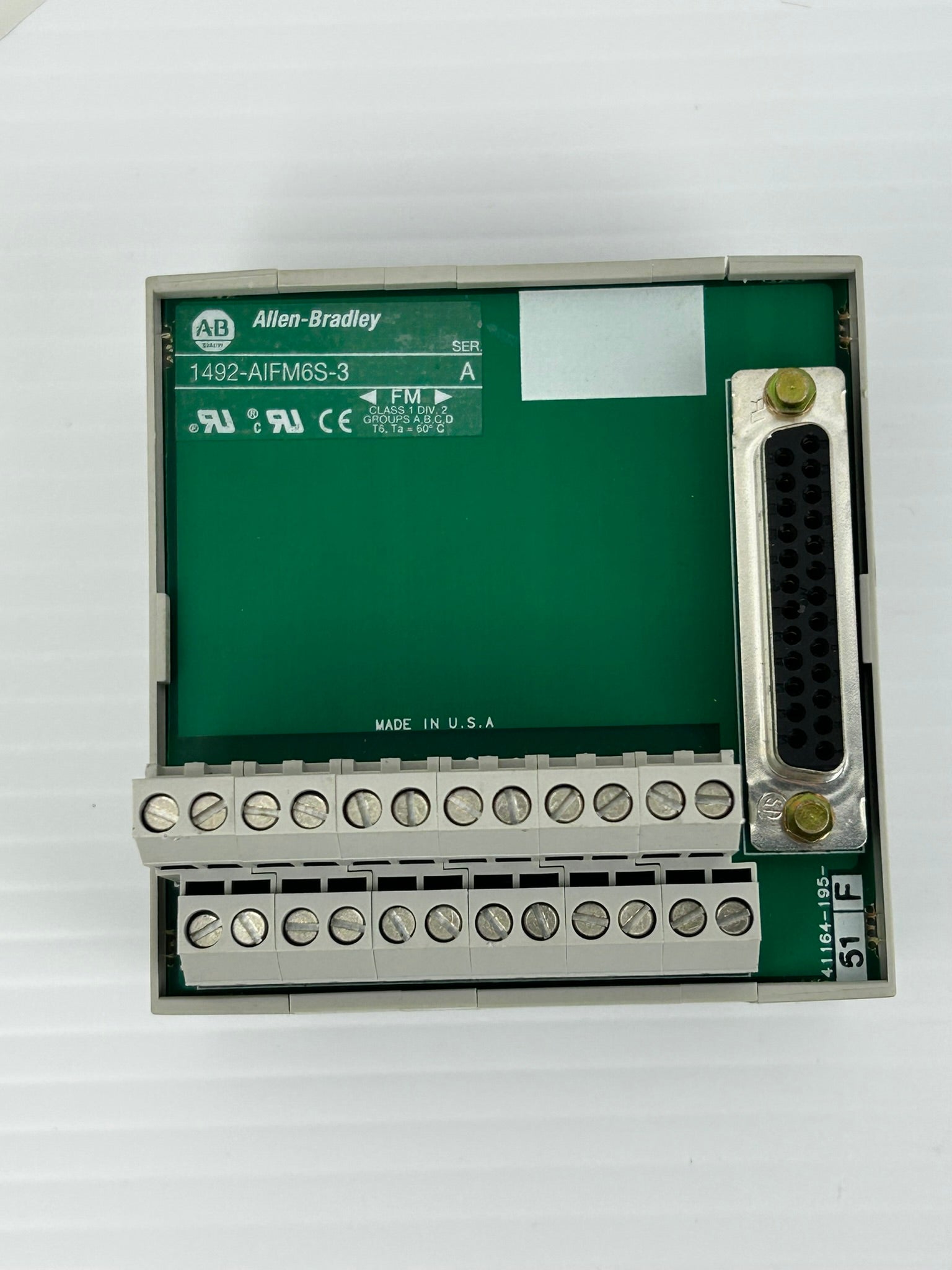 Allen-Bradley 1492-AIFM6S-3 Analog Interface Module Series A - Lot of 3