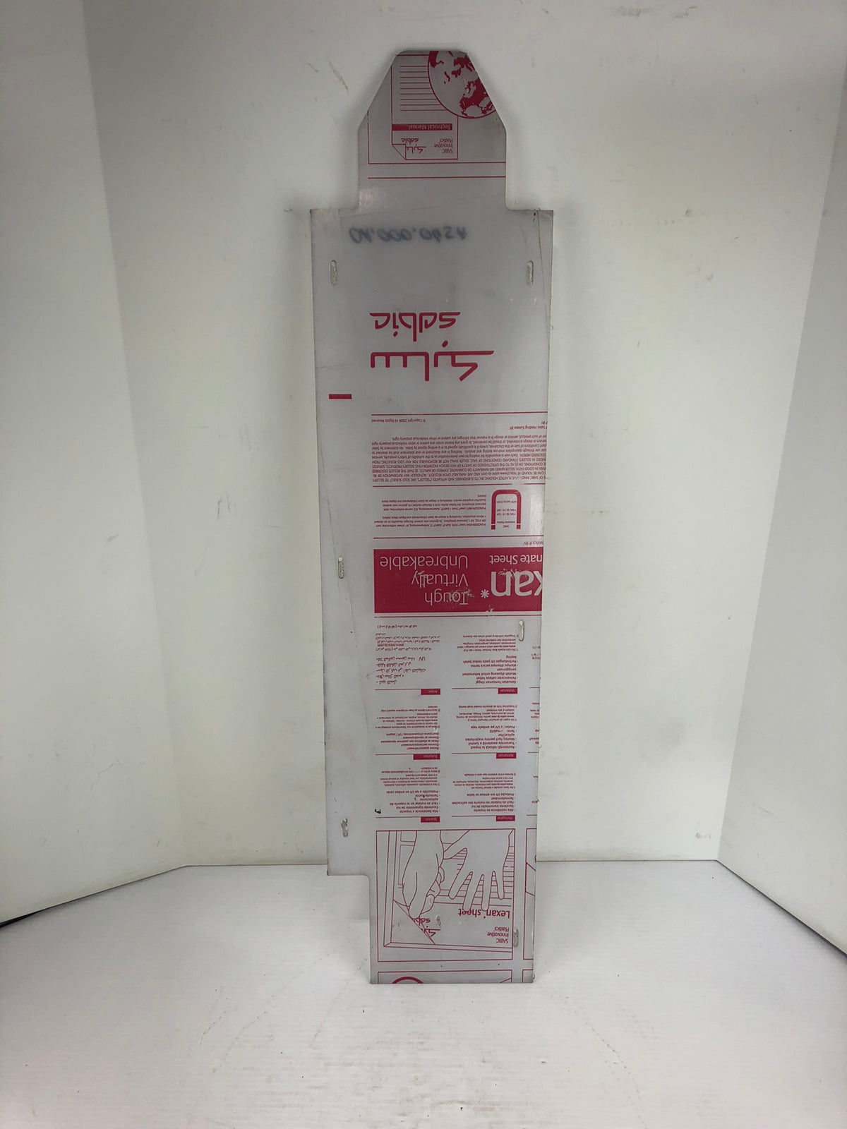 Sabic Innovative Plastics Lexan Polycarbonate Sheet 33-1/4" x 7-7/8" x 1/8"