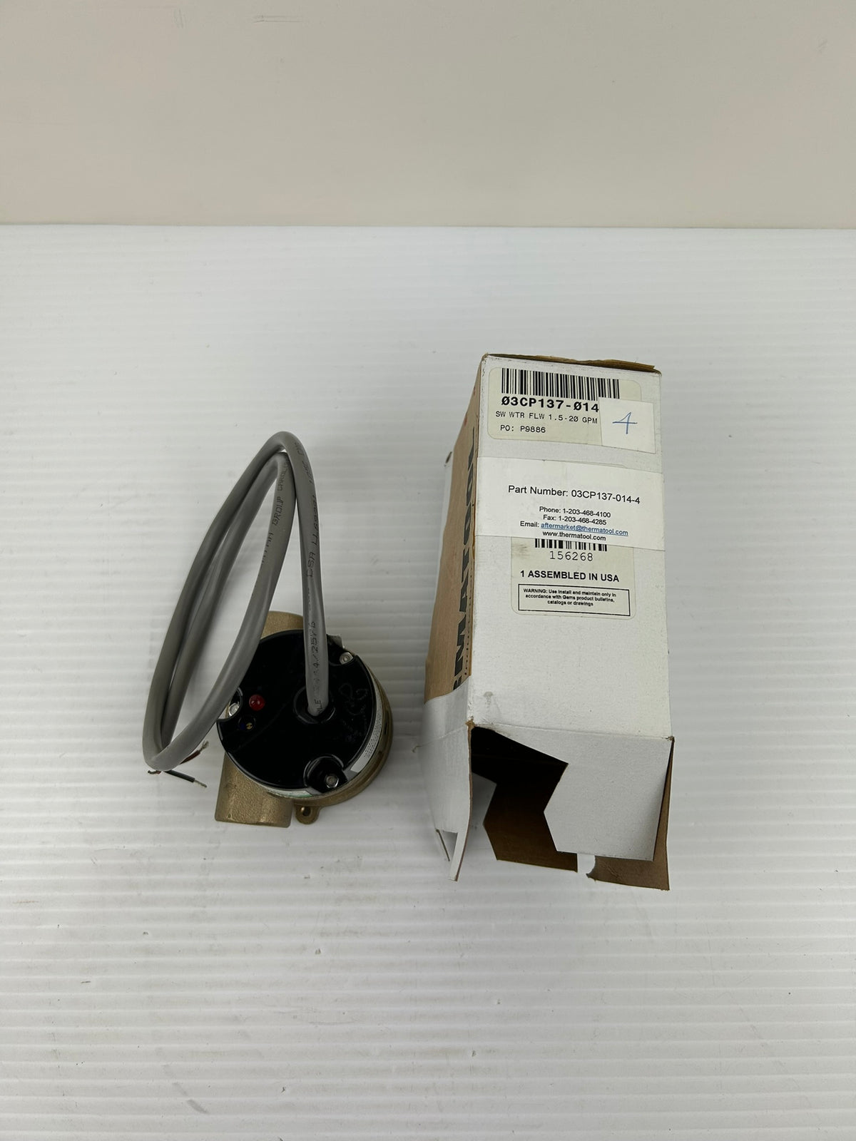 Thermatool 03CP137-014-4 Water Flow Switch 1.5-20 GPM 24VDC