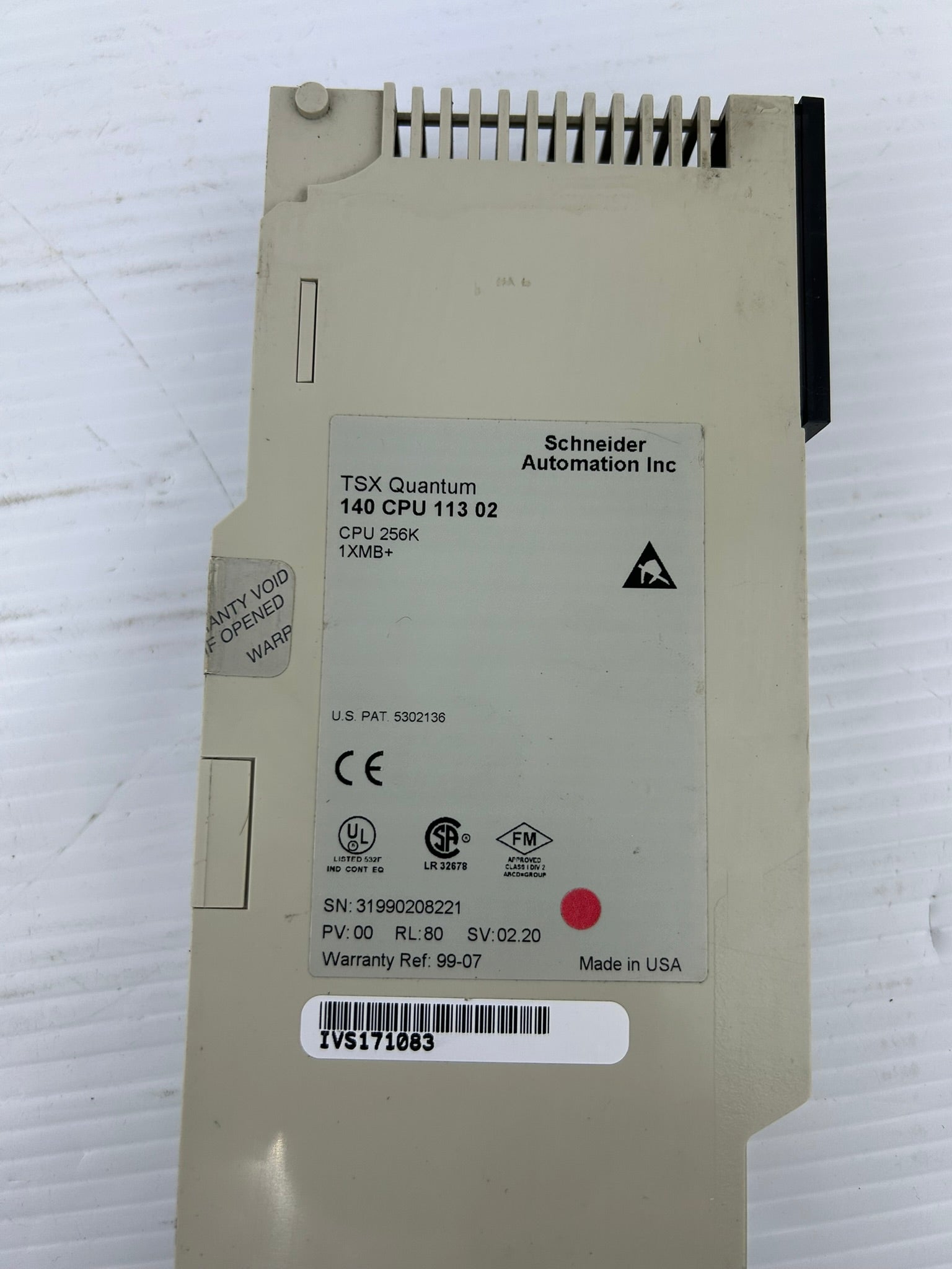 Schneider Automation 140CPU11302 TSX Quantum PLC Module CPU 256K