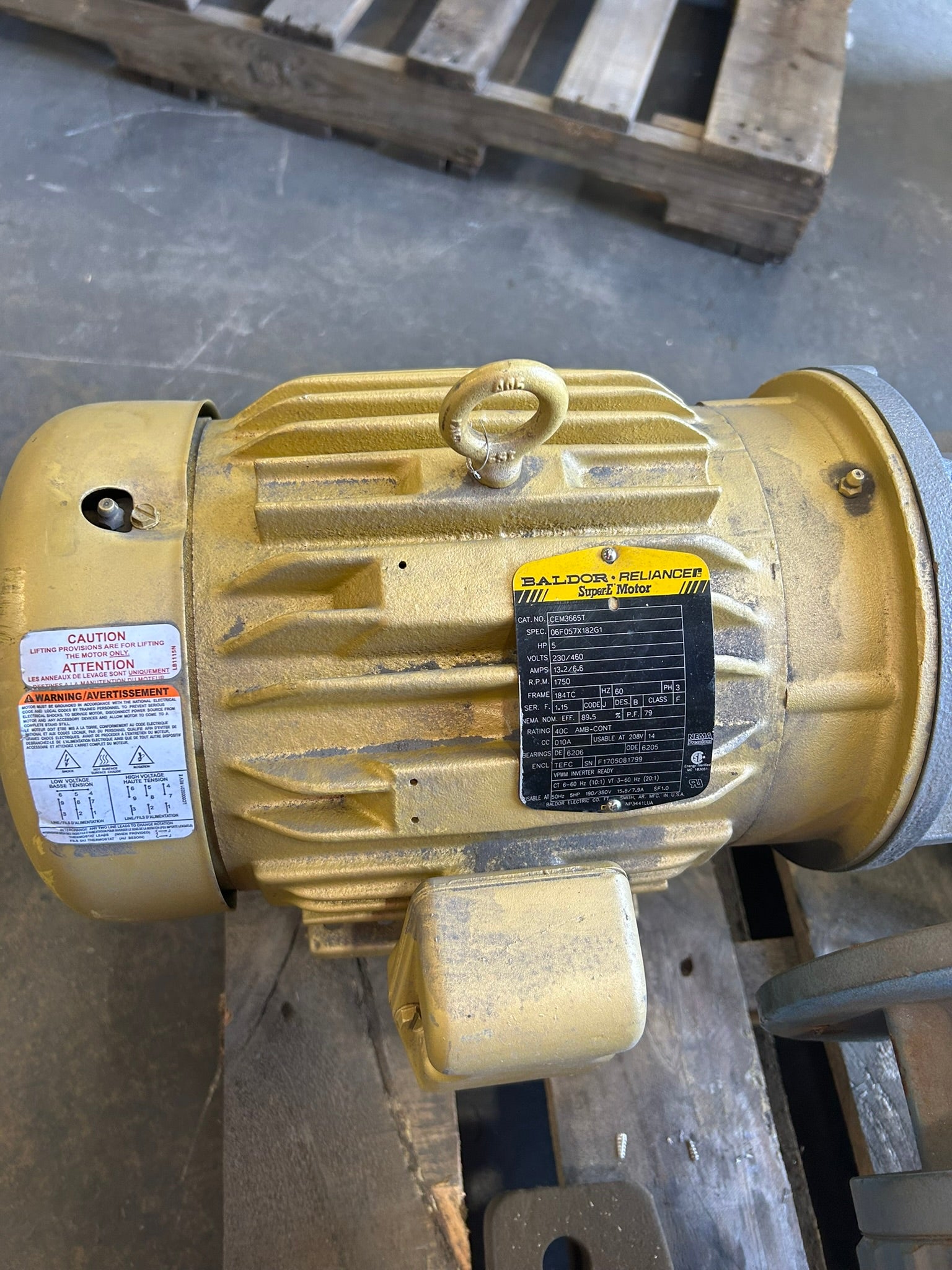 Nord Drivesystems 202284178-100 Gear Reducer Gearmotor w/ Baldor CEM3665T Motor