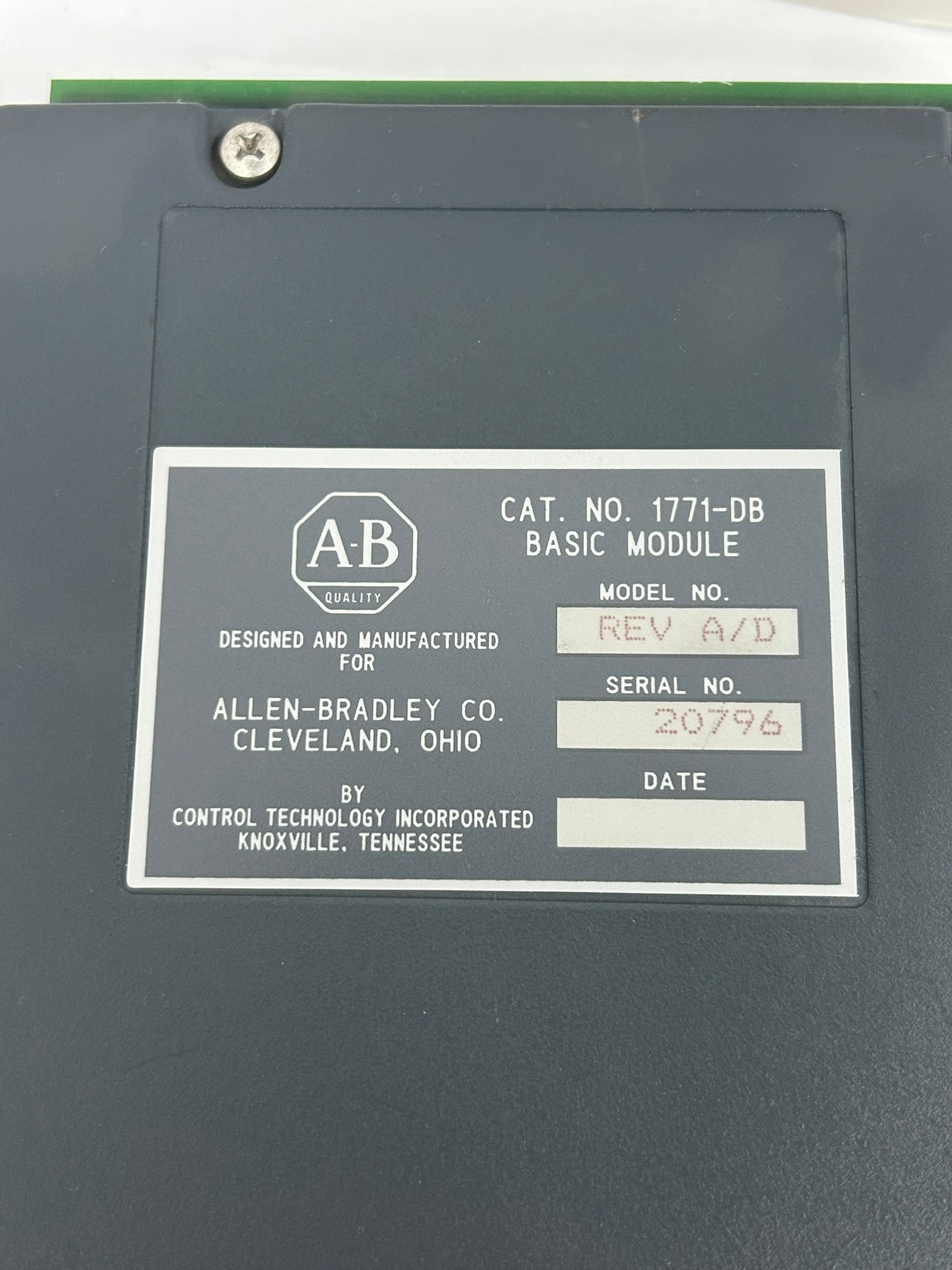 Allen-Bradley 1771-DB Basic Module Rev A/D