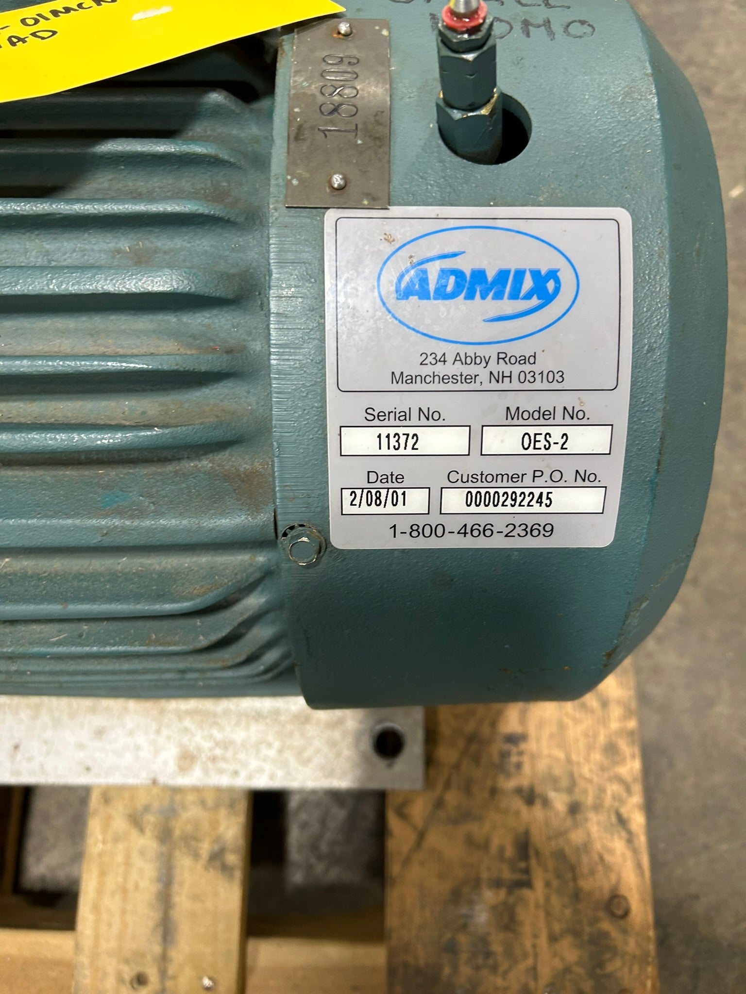 Reliance Electric 01MCN90234 G002 AD XEX Duty Master Motor 7.5HP 3PH Admix OES-2