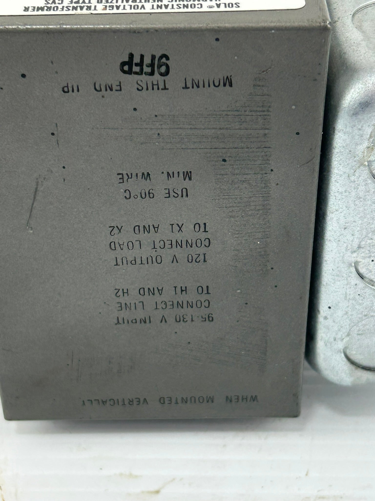 Sola 23-13-030-2 Constant Voltage Transformer 30VA Series 9F 60 Hz