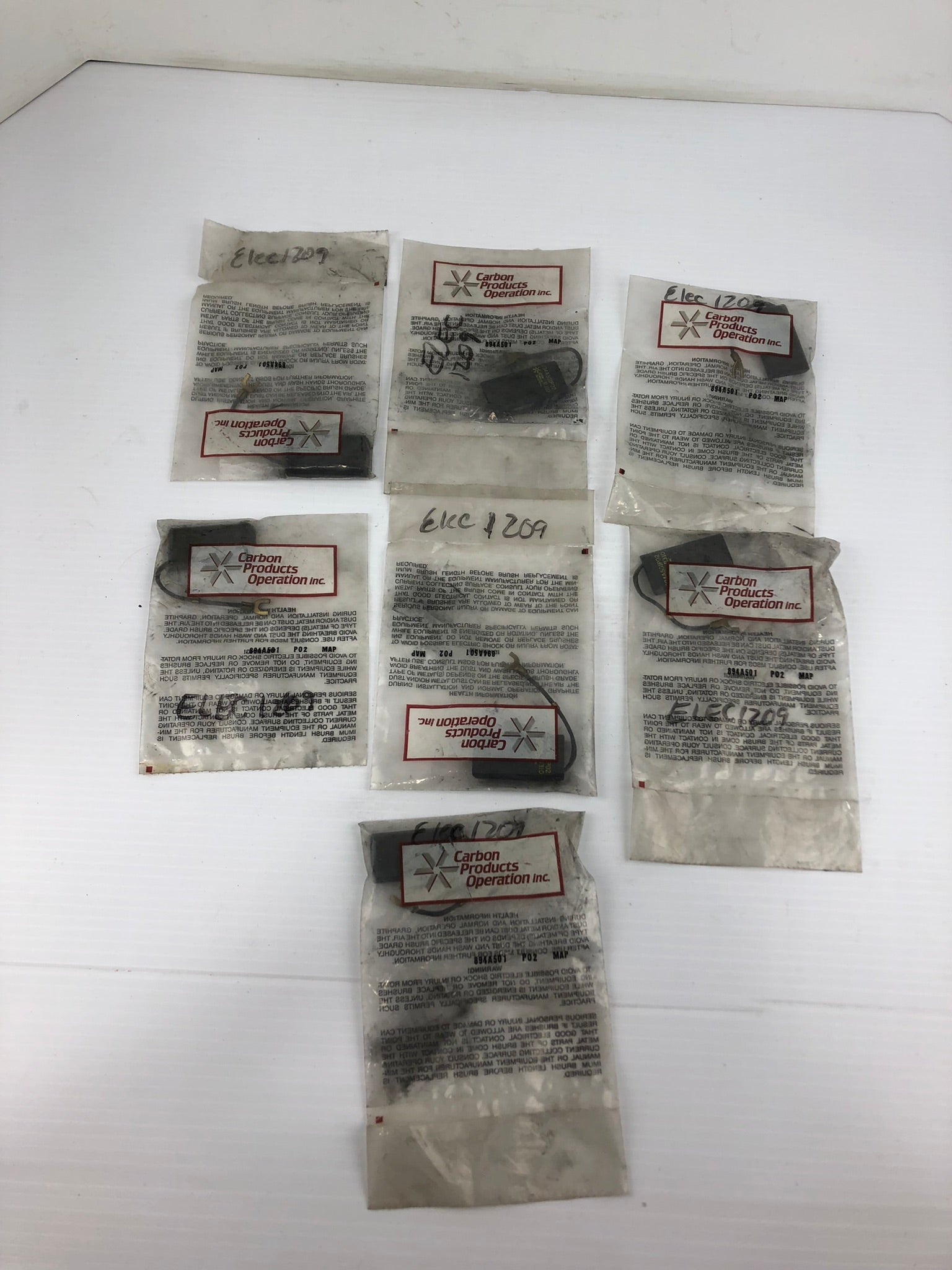 Carbon Products Corp 894A501 Motor Brush - Lot of 7