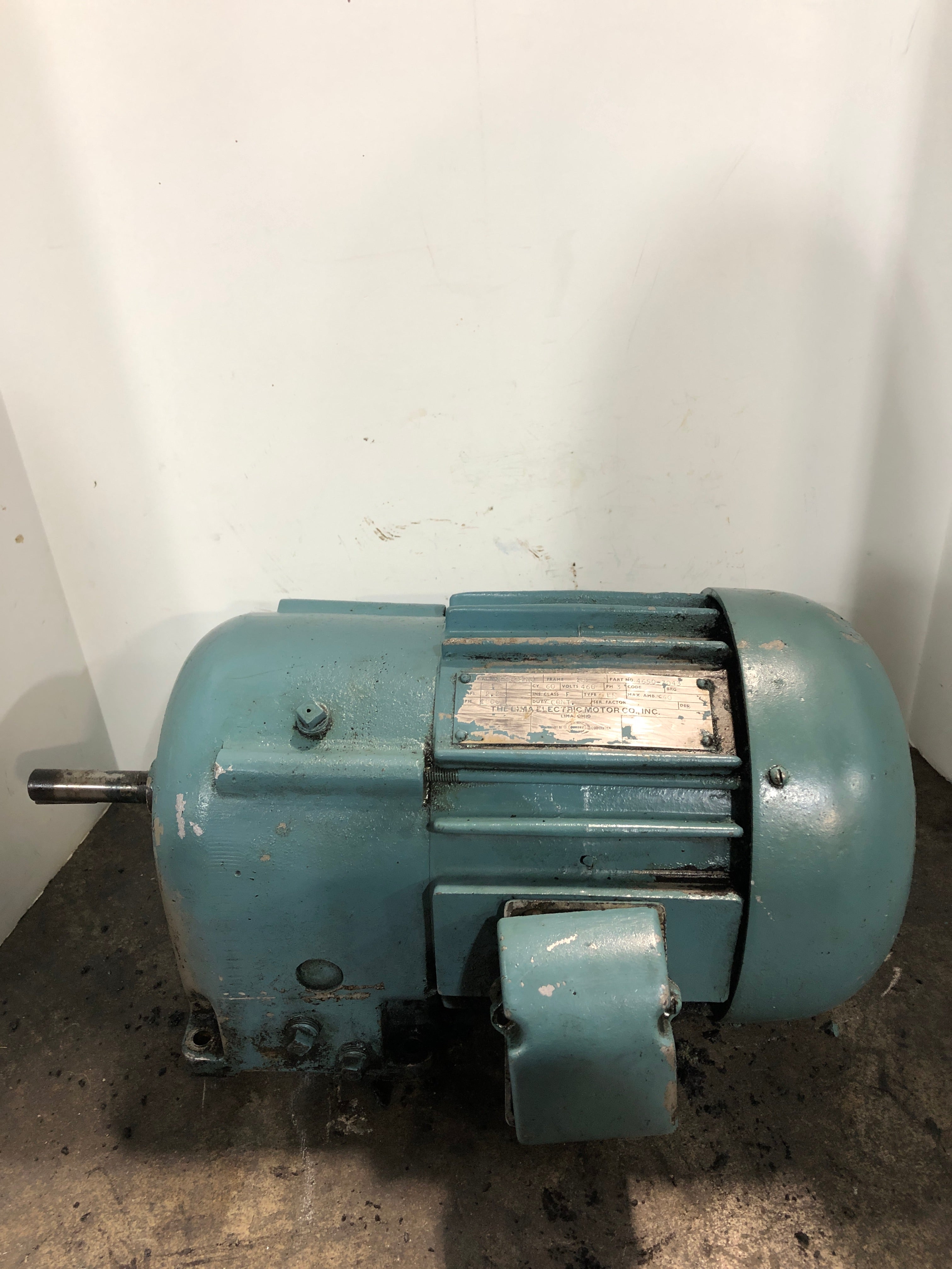 Lima 4650-3043 Motor 1HP 1800RPM 3PH 460V 2.2A 60Hz 182 Frame